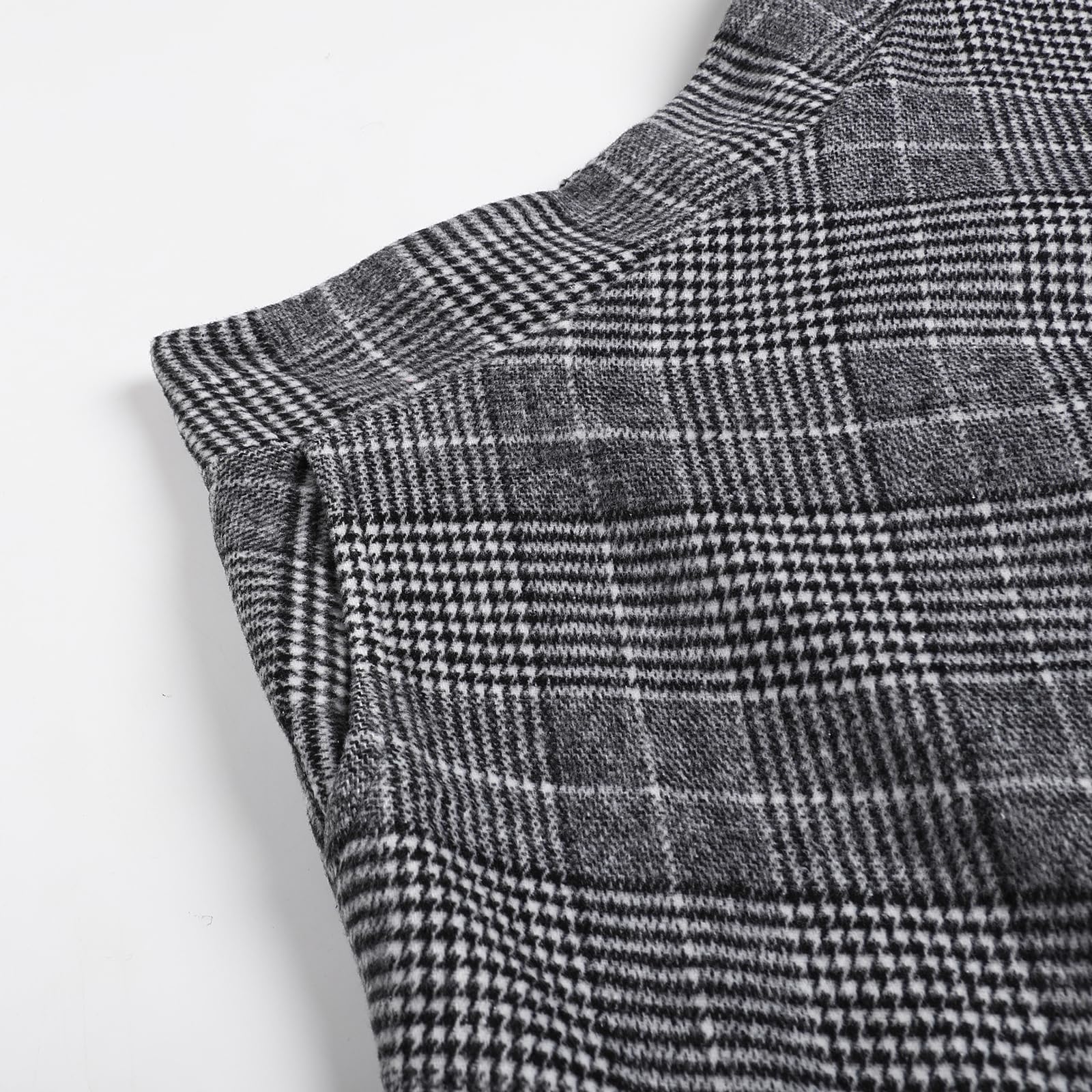 Jupe Longue Femme Hiver Laine Taille Haute Carreaux Trapèze Skirts | Jupe ecossaise femme au style rétro, 20 couleurs au choix, avec poches profondes et doublure douce.