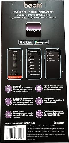 Miniatura 3 de Beam Control remoto inteligente universal Bluetooth Apple y Android Compatible Samsung Smart TV - Combina 6 mandos a distancia en 1 - Soporta miles