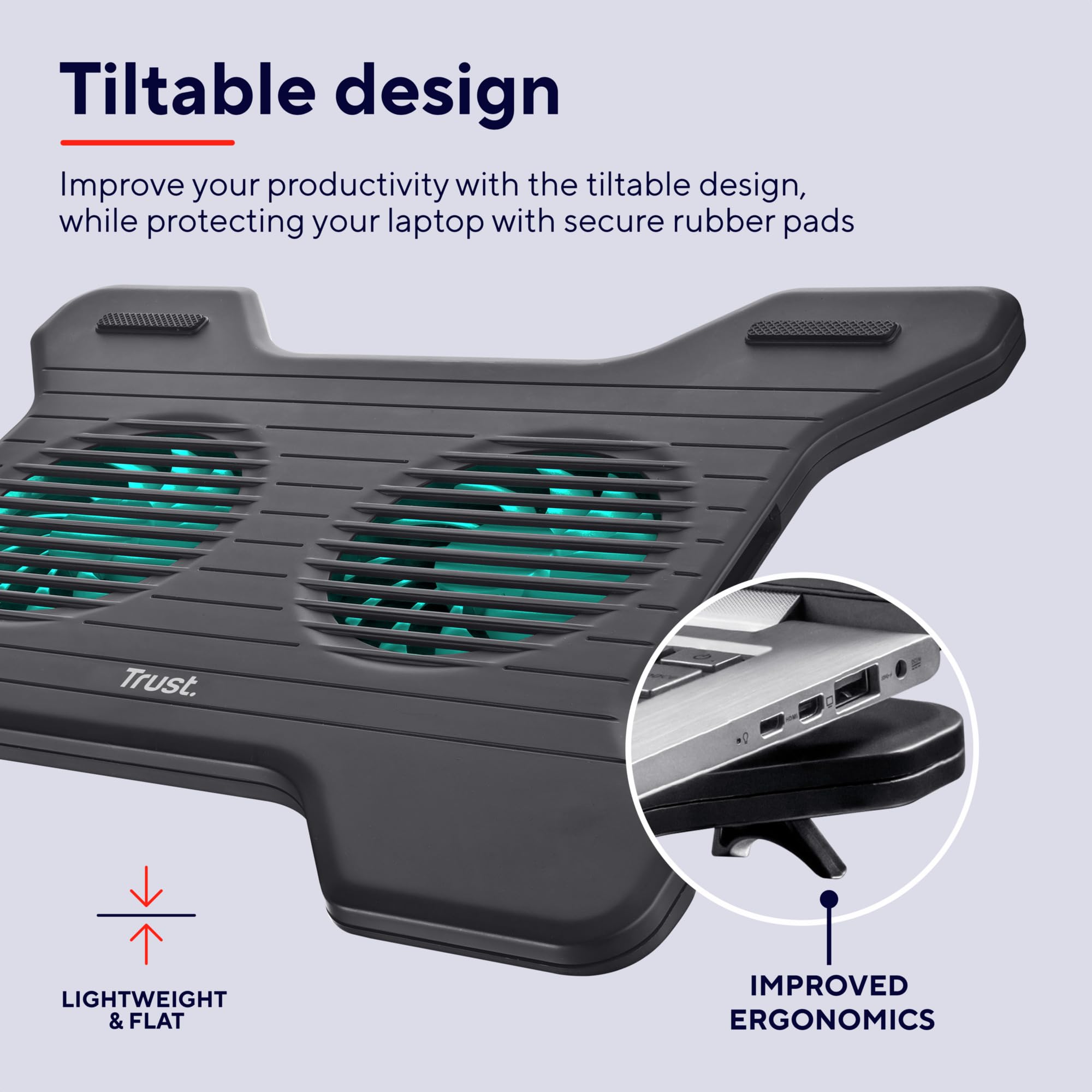 Trust Breeze Base di Raffreddamento per Laptop con 2 Ventole