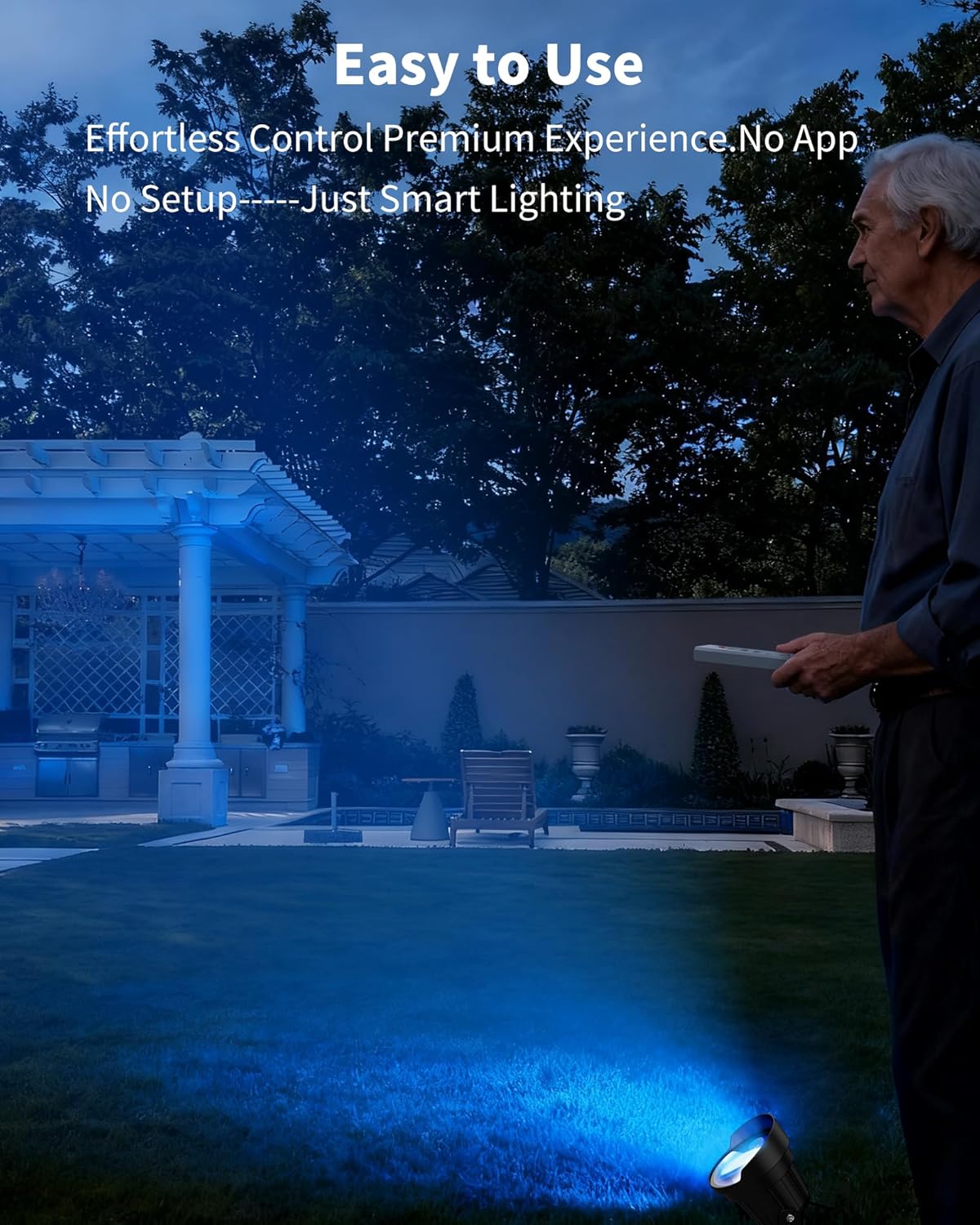 Ofuray Solar Spot Lights Outdoor, RGB Color Changing with 8 Lighting Modes, IP67 Waterproof Landscape Lights 9.8ft Cable, 5200mAh Power Dusk to Dawn Solar Spotlights for Flag, Garden & Outdoor Décor