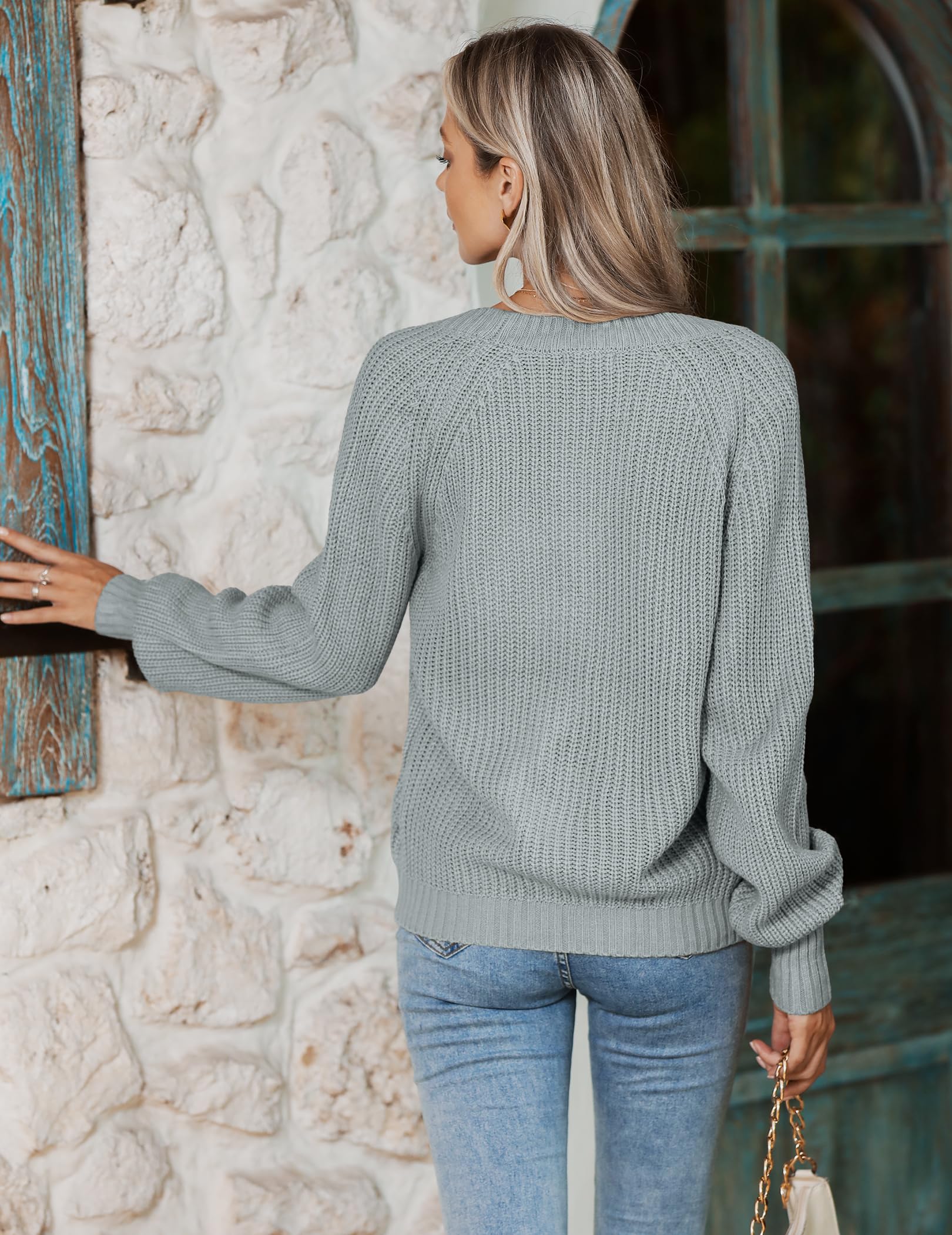 Hotouch Cárdigan de Punto Mujer Corto Cuello en V con Botones Frente Abierto Suéter Elegante Casual Talla Top