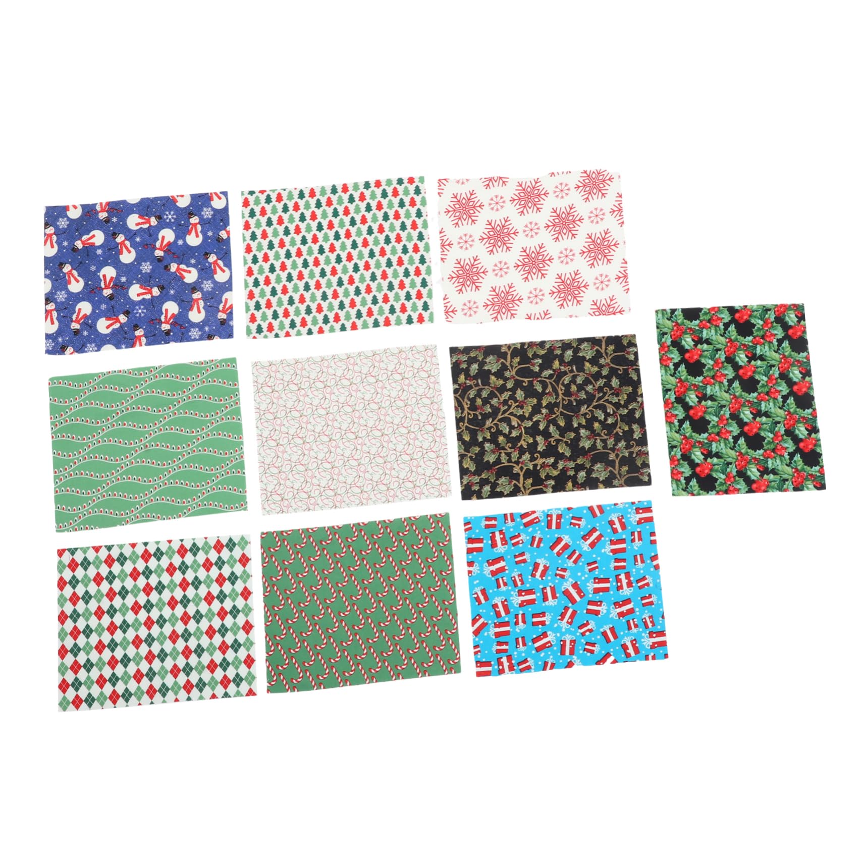 SHINEOFI 40 STK Weihnachtsquadratstoff Weihnachtsquadrate Aus Baumwollstoff Weihnachts-Patchwork-Stoff Quilten Von Stoffquadraten Weihnachtsquiltstoff Weihnachtsbaumwolle Weihnachtspakete