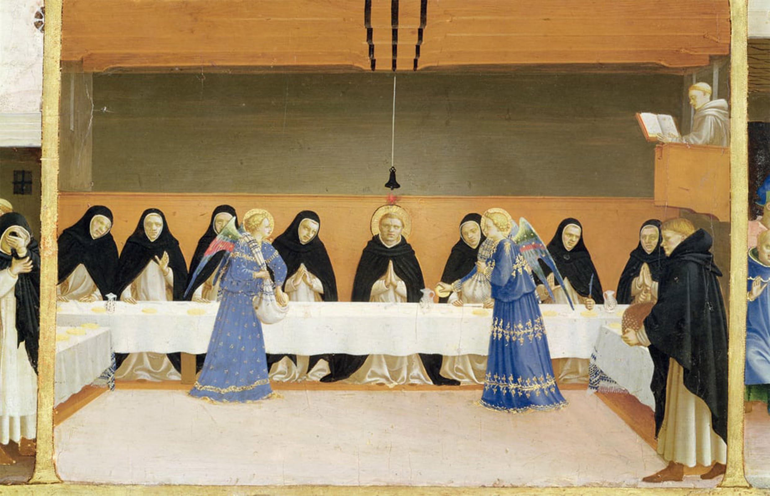 Posteriik No Frame Famous Print Pop Art Wall Art Graffiti St Dominic And His Companions Fed By Fra Angelico Art Prints For Home Decor 60X90cm