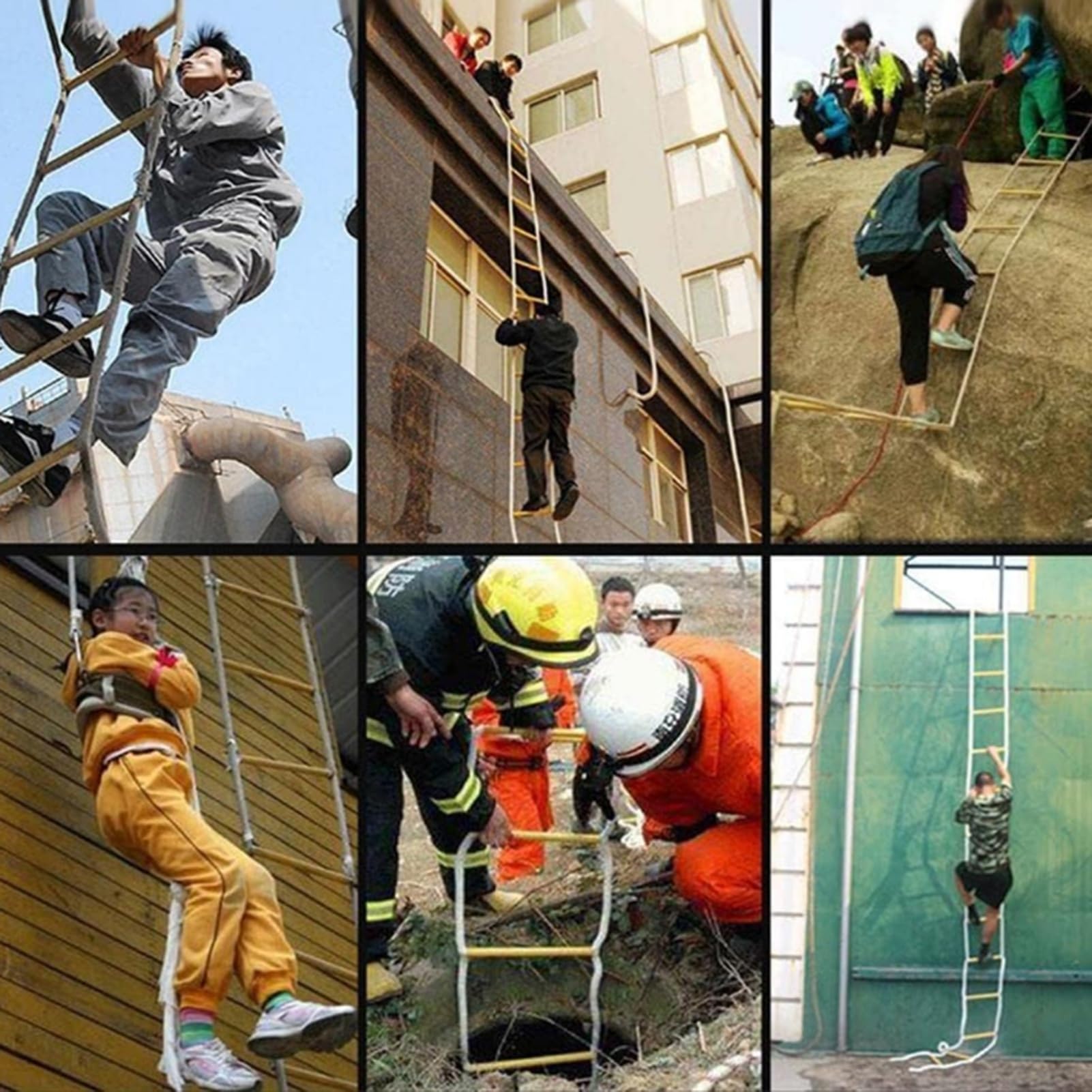 Drabina linowa ewakuacyjna do okien i balkonów przeciwpożarowych(16F/5M)