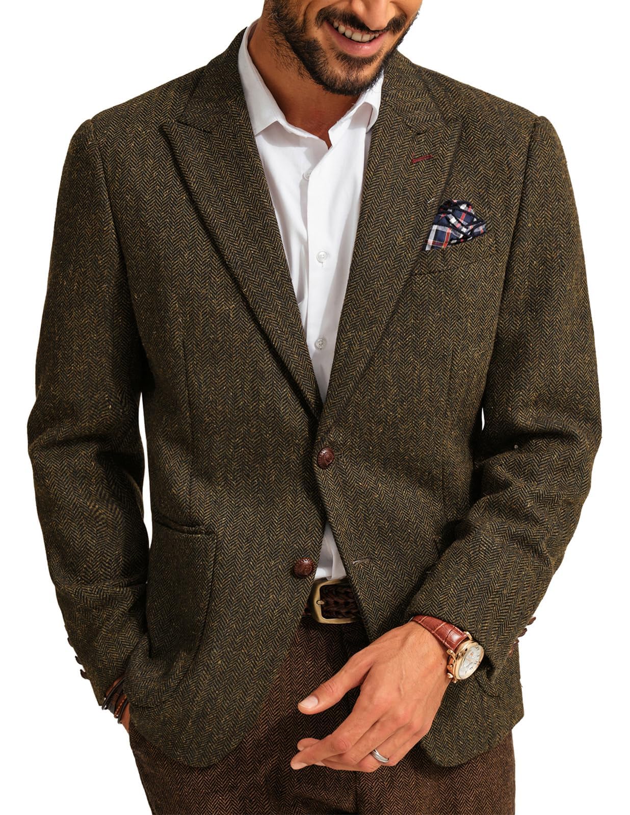 PJ PAUL JONES Blazer da uomo regular fit britannico 2 bottoni giacca da lavoro moderno blazer