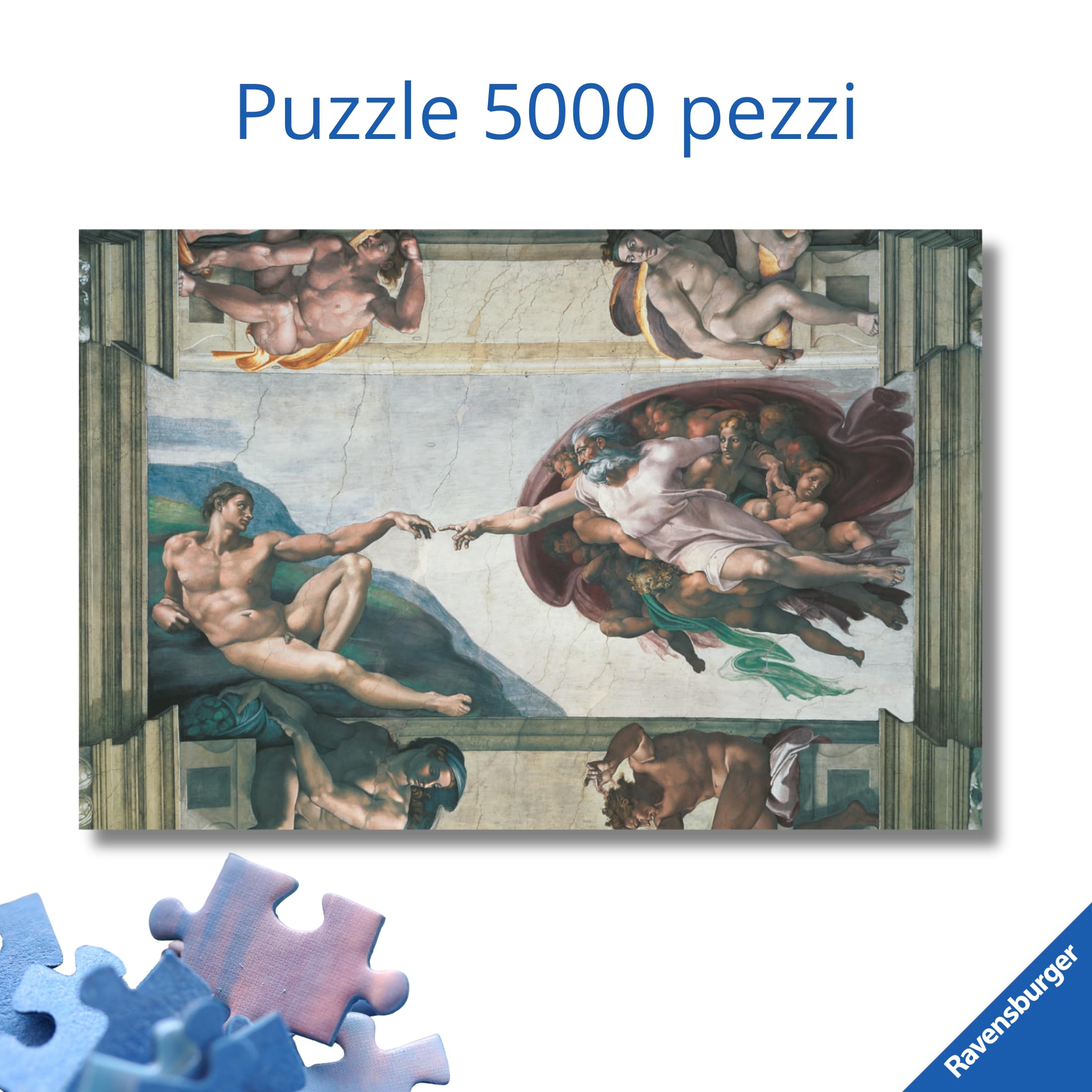 Ravensburger - Puzzle la Creazione di Adamo, 5000 Pezzi, Puzzle per Adulti e Ragazzi, Idea Regalo per Lei o Lui, 153x101 cm