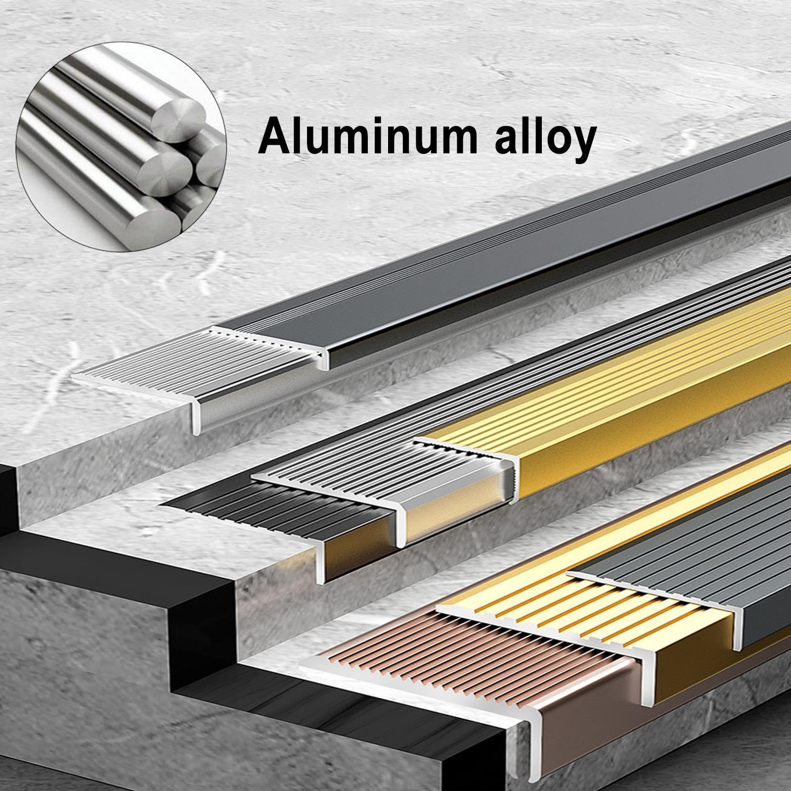 Aluminiowy narożnik formujący L, antypoślizgowe wykończenie krawędzi
