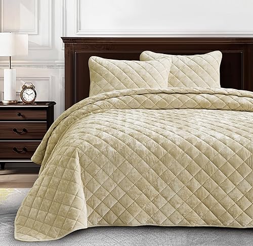 Chezmoi Collection Lux - Juego de edredón de terciopelo negro, 3 piezas, ropa de cama de terciopelo envejecido para todas las estaciones, edredón