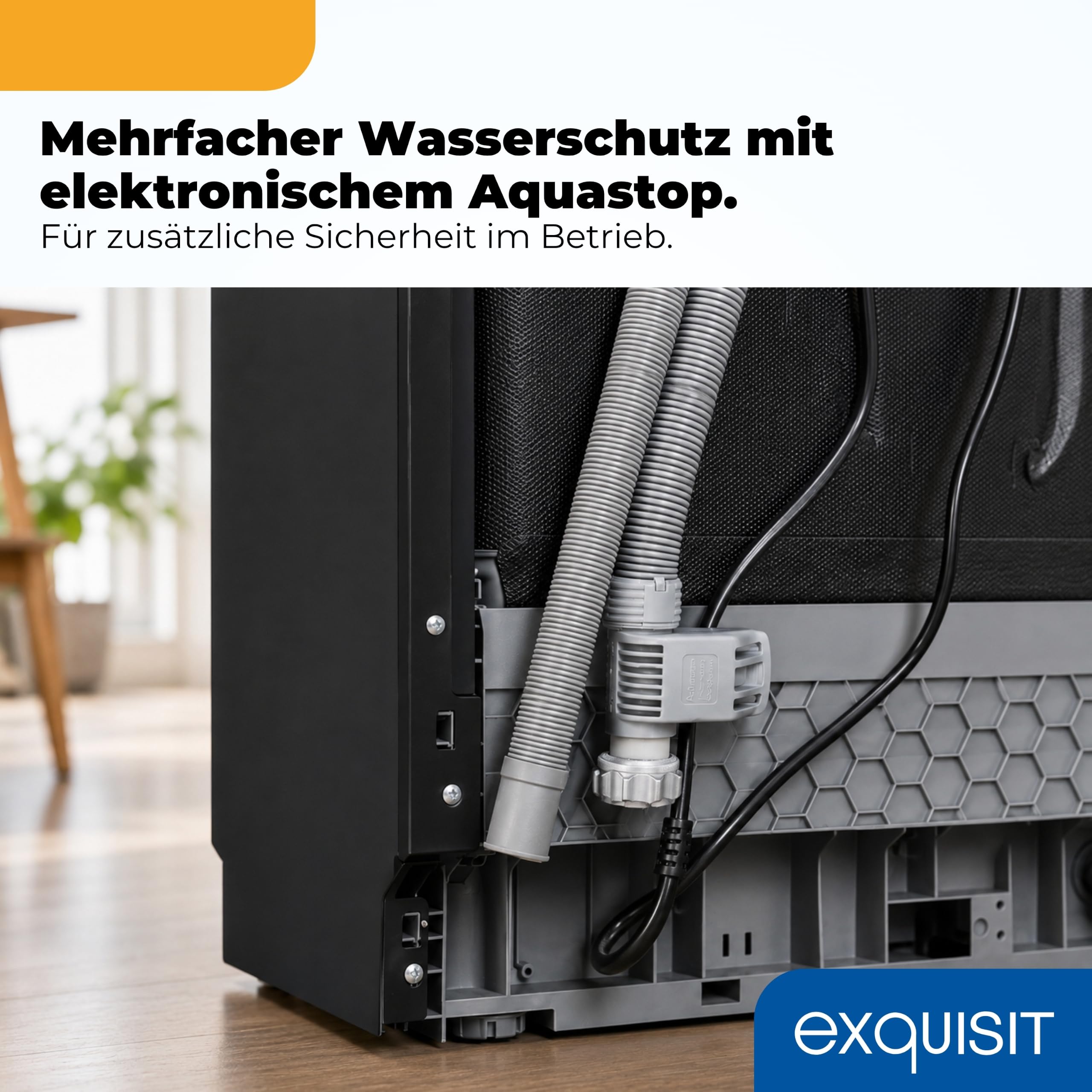 Exquisit Geschirrspüler 60cm 14 Gedecke Energieklasse D 49 dB GSP9114-450D schwarz