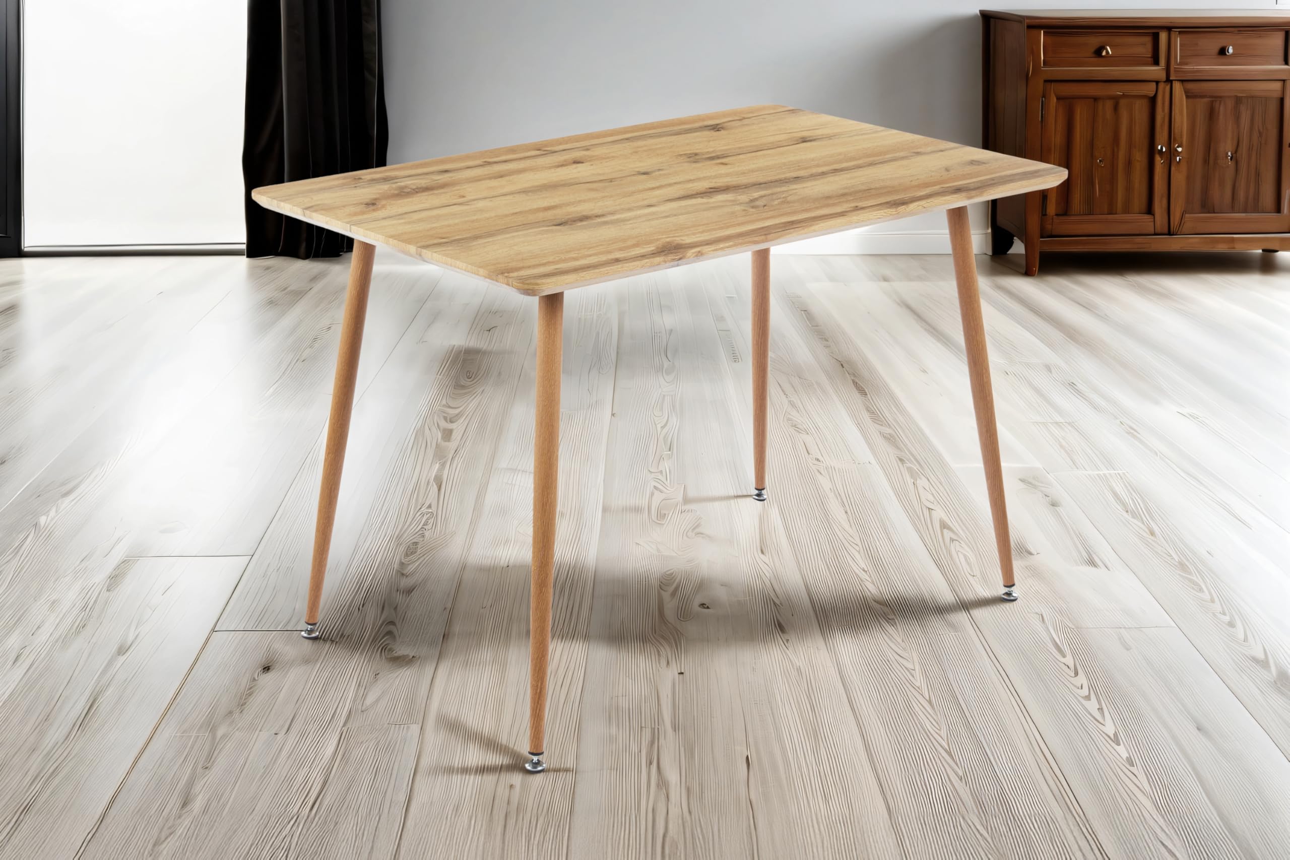 SAM Esstisch Trondheim 115x75 cm Wildeiche-Optik 4-Fuß-Gestell eichefarben