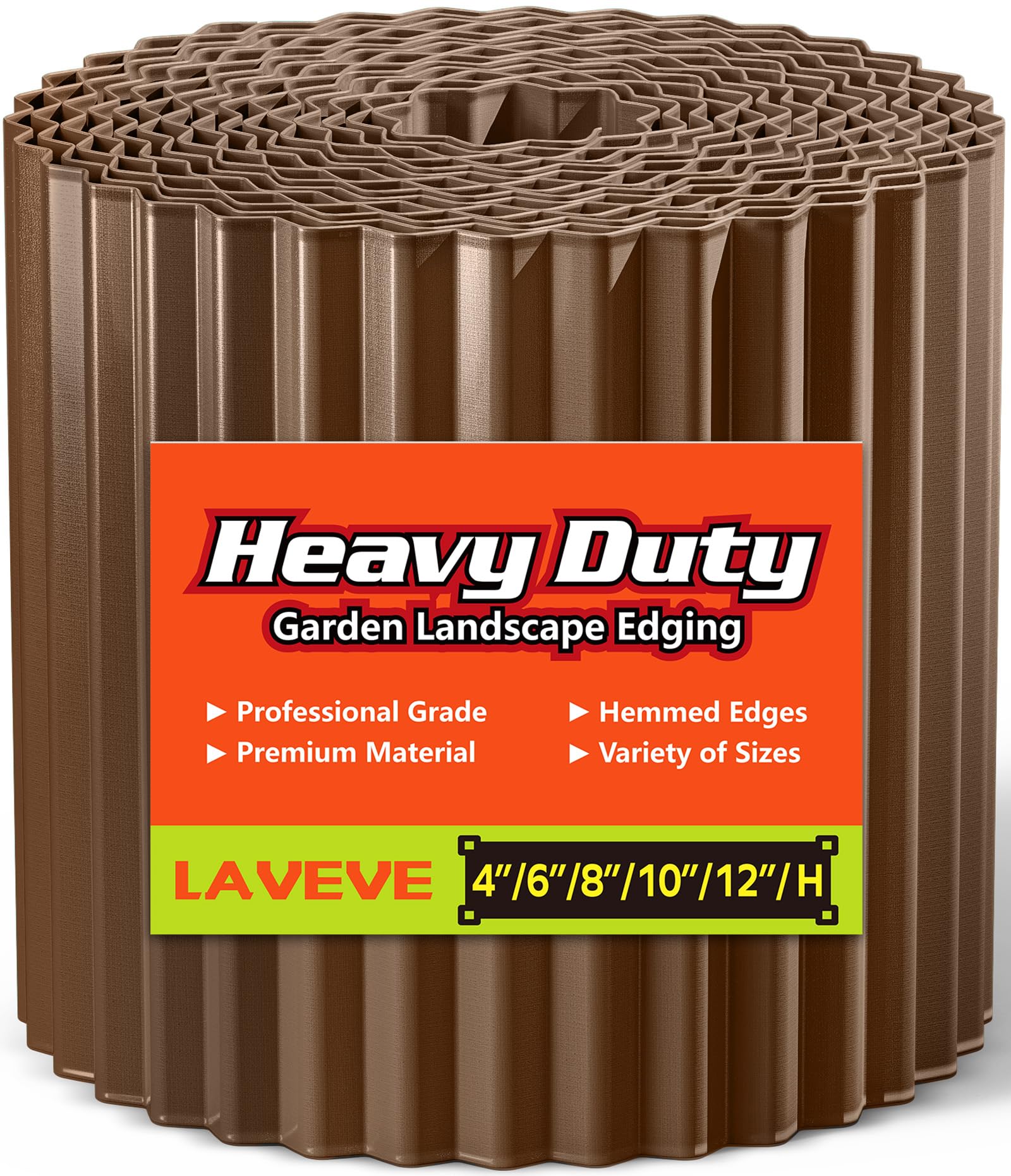 LAVEVE Corrugated Metal Edging Coffee