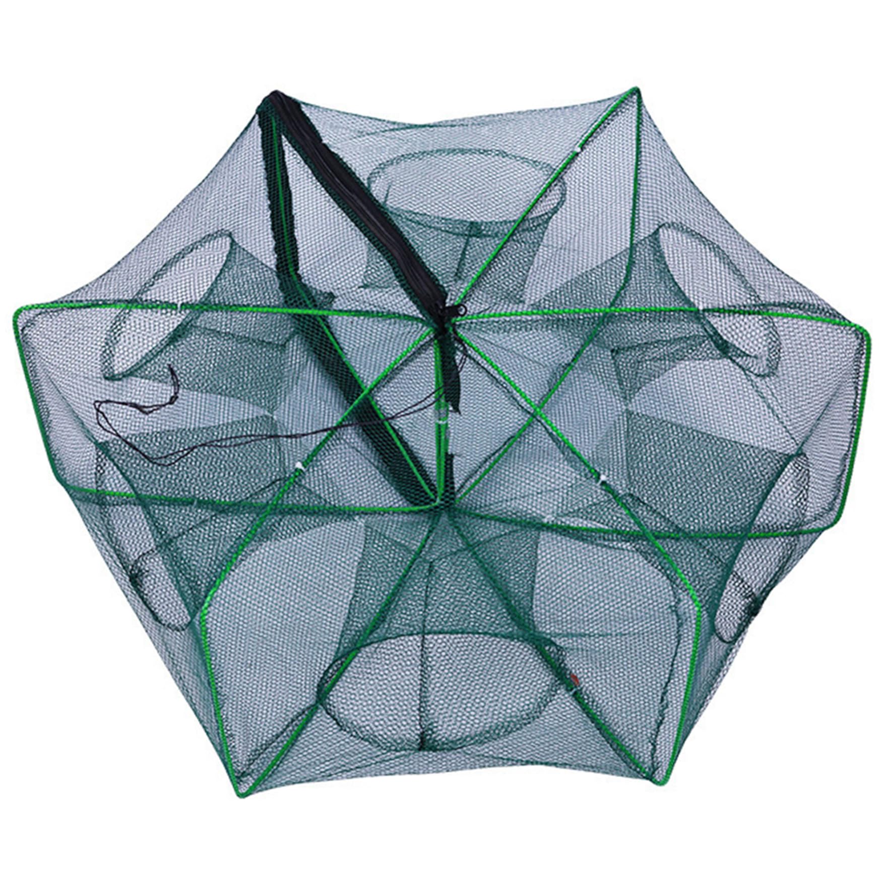 Trappola per Pesci, Trappola per gamberi in Nylon Pieghevole 28.4x11