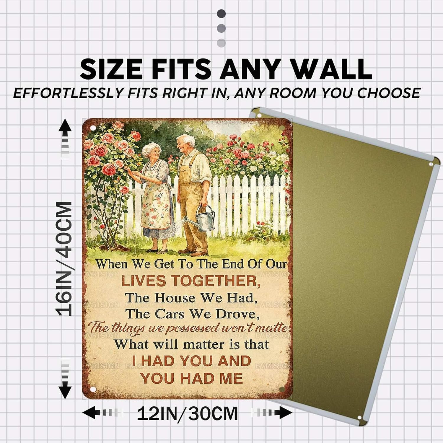 Vintage Old Couple Tin Sign When We Get To The End Of Our Lives Together Retro Valentine's Day Metal Sign Funny Festival Nostalgic Wall Decor For Home Cafe Bar Club Garden Plaque 16 * 12In