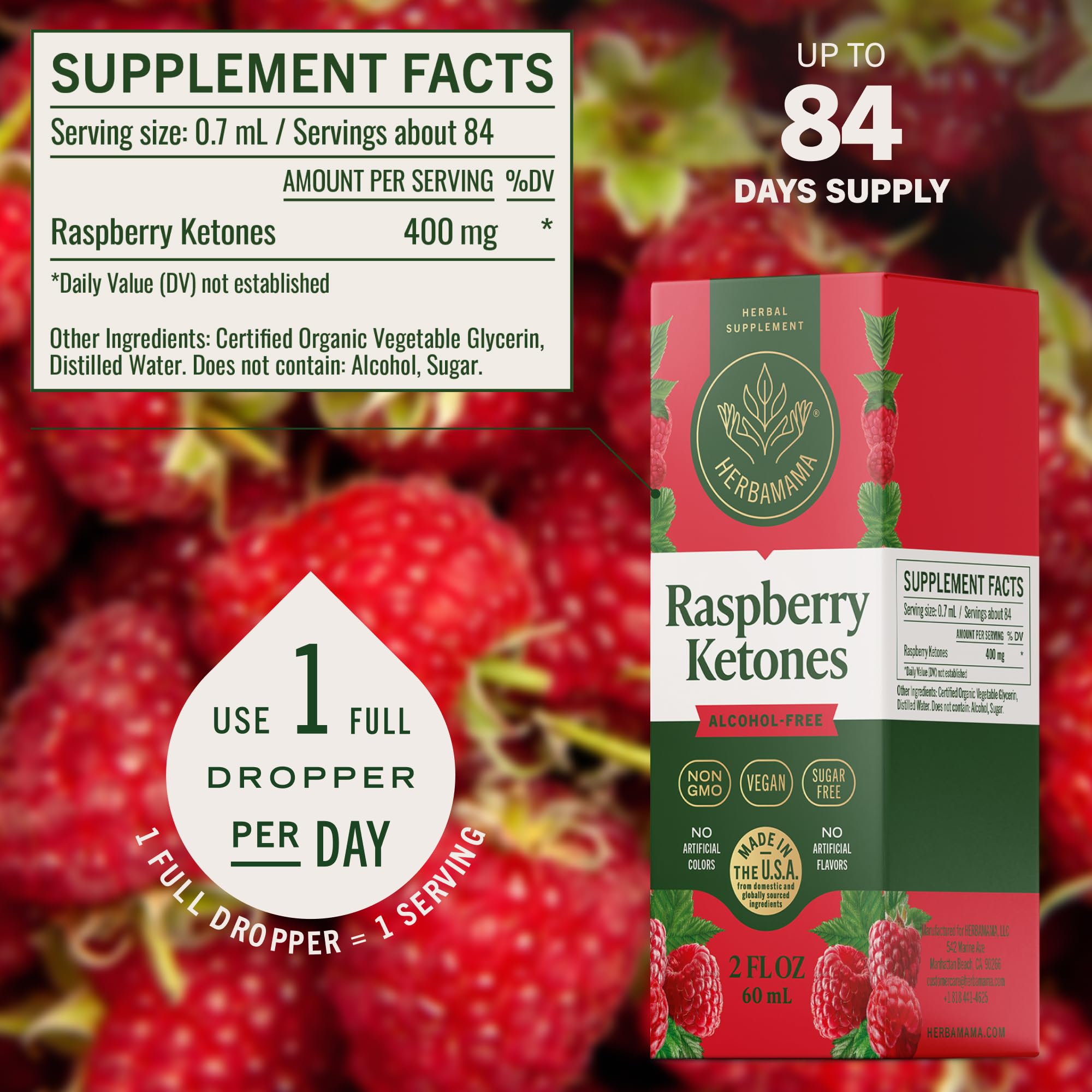 HERBAMAMA Raspberry Ketones Supplements - Metabolic & Energy Support — Amazon image 3