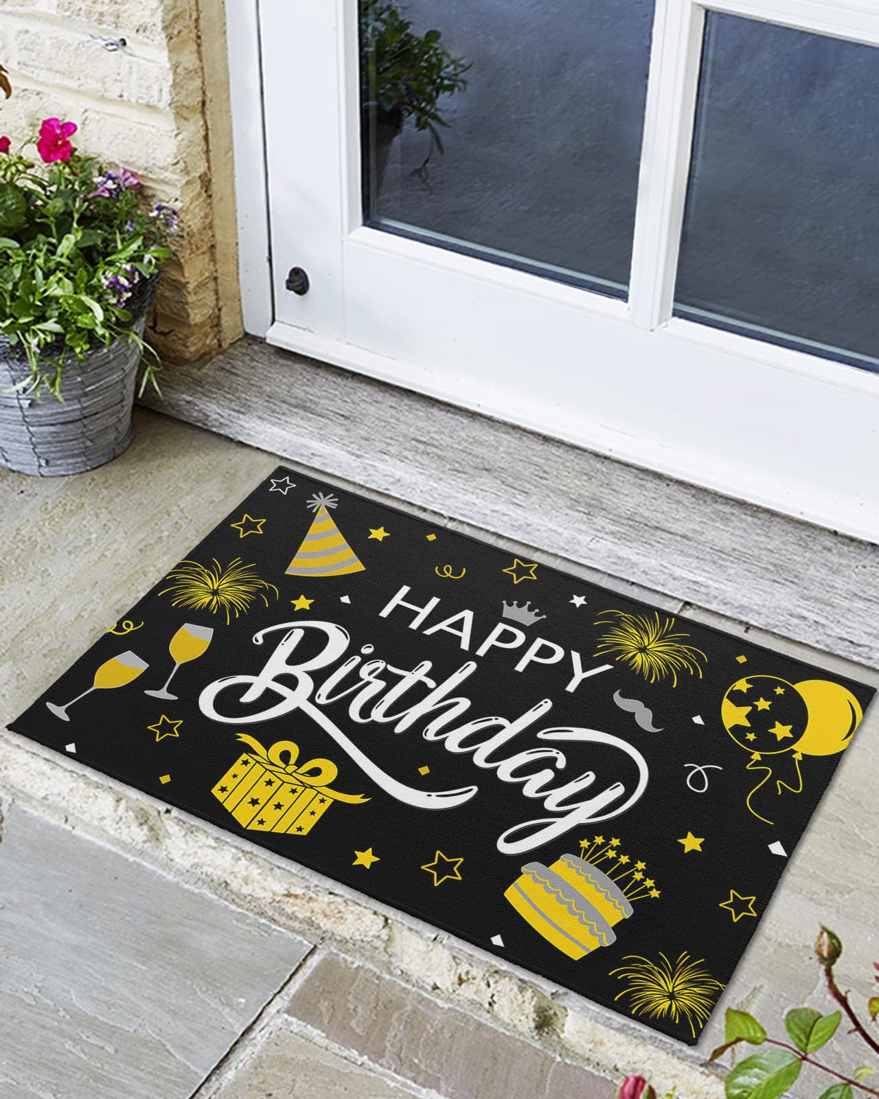 Amazon.com: Indoor Outdoor Mats, Happy Birthday Cake Gifts and