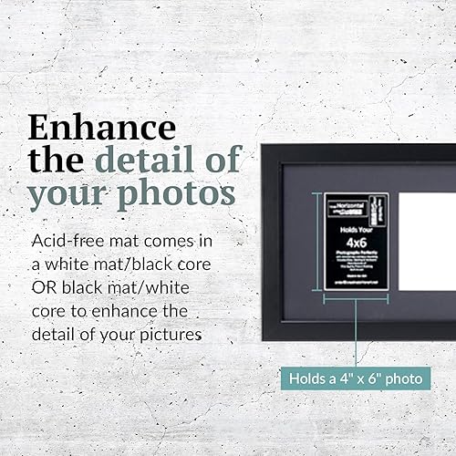 Miniatura 4 de Marcos Creative Letter Art para fotografías en forma de collage abierto de 4 x 6 con vidrio reforzado y marco de madera de 1 12, fotografía