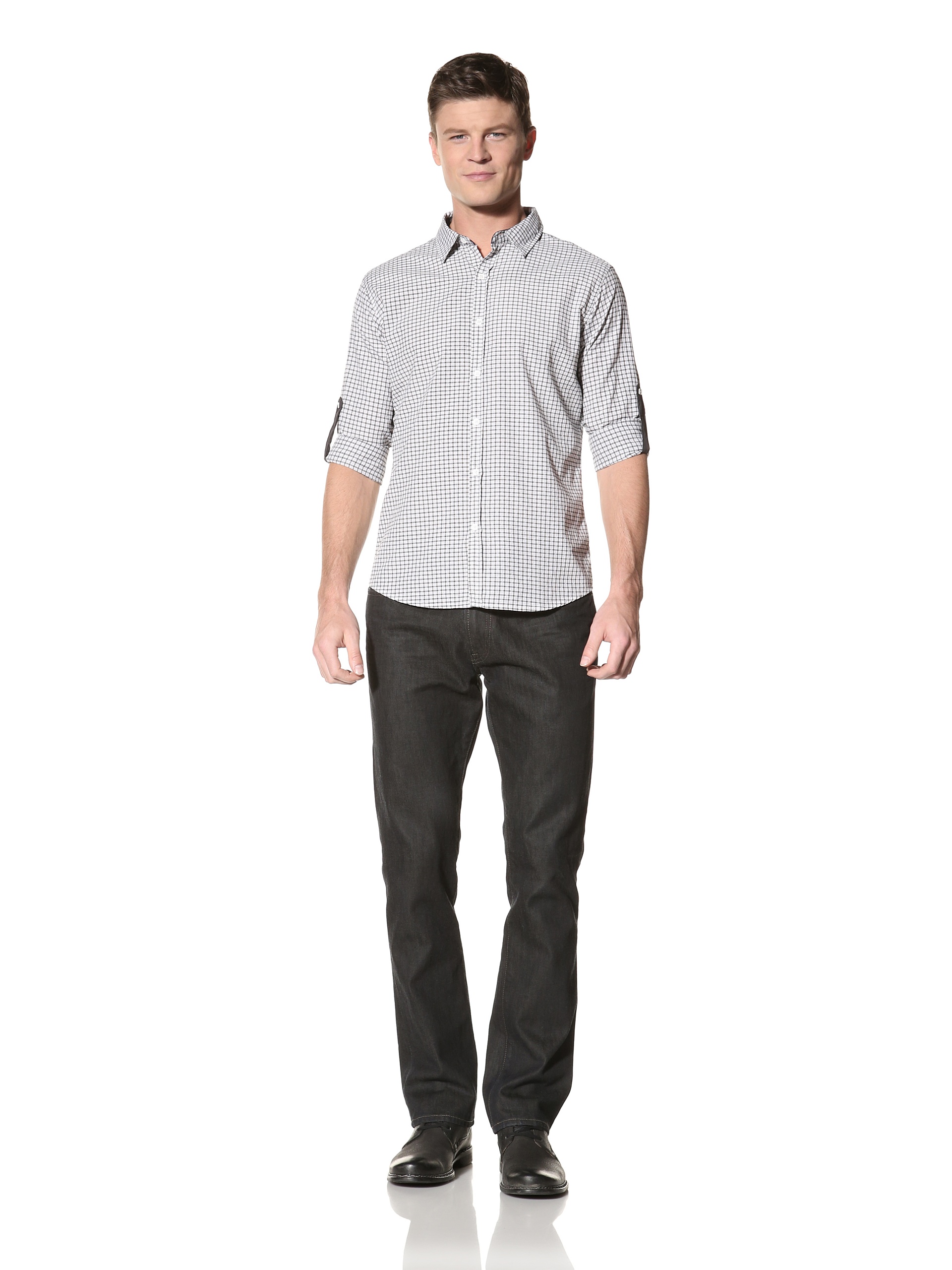 ONE90ONE Men's Adrastea Check Plaid Shirt