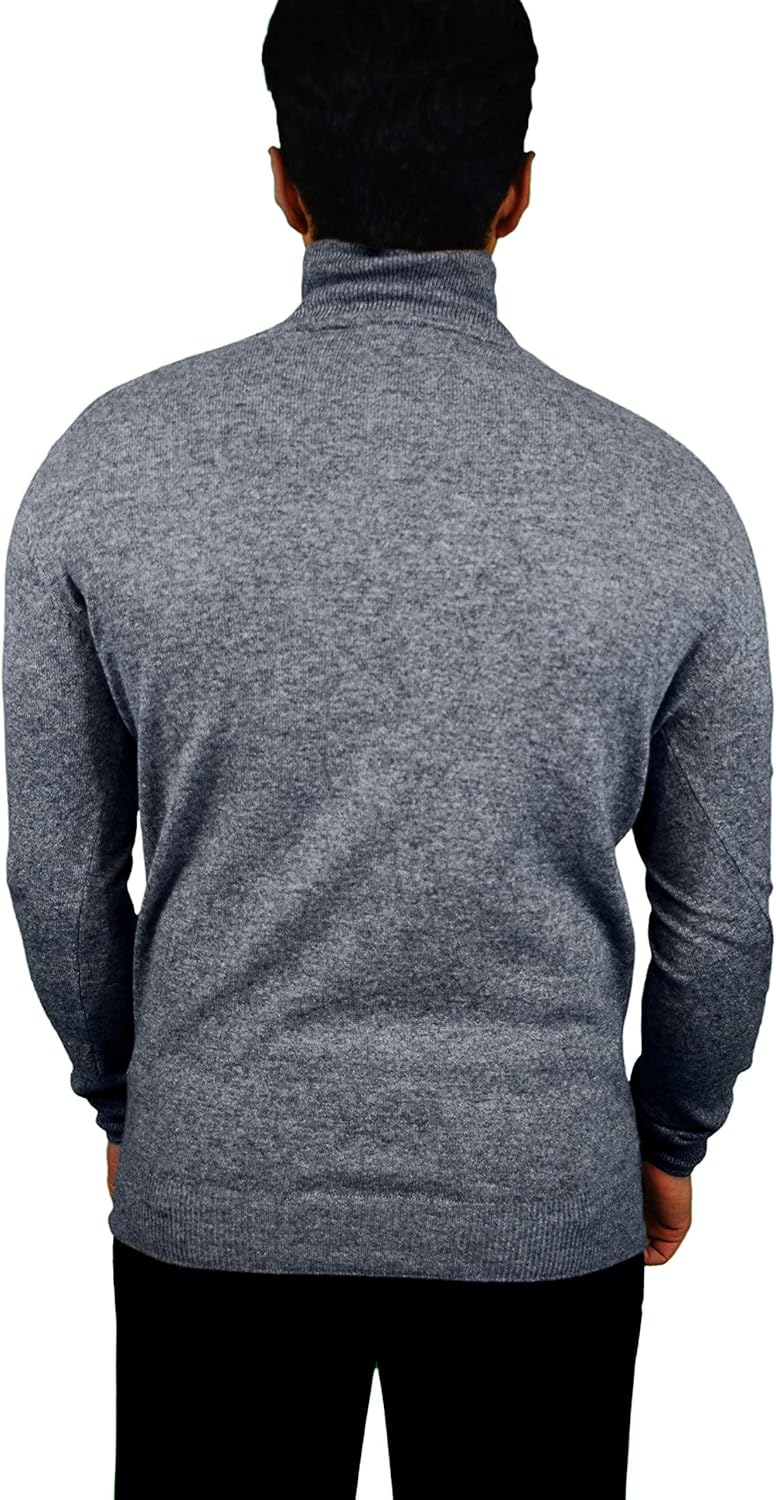 Cashmere Boutique 100% Pure Cashmere Turtleneck Sweater Men - Pullover, Slim Fit, Soft and Warm Long Sleeve Sweater - Image 4