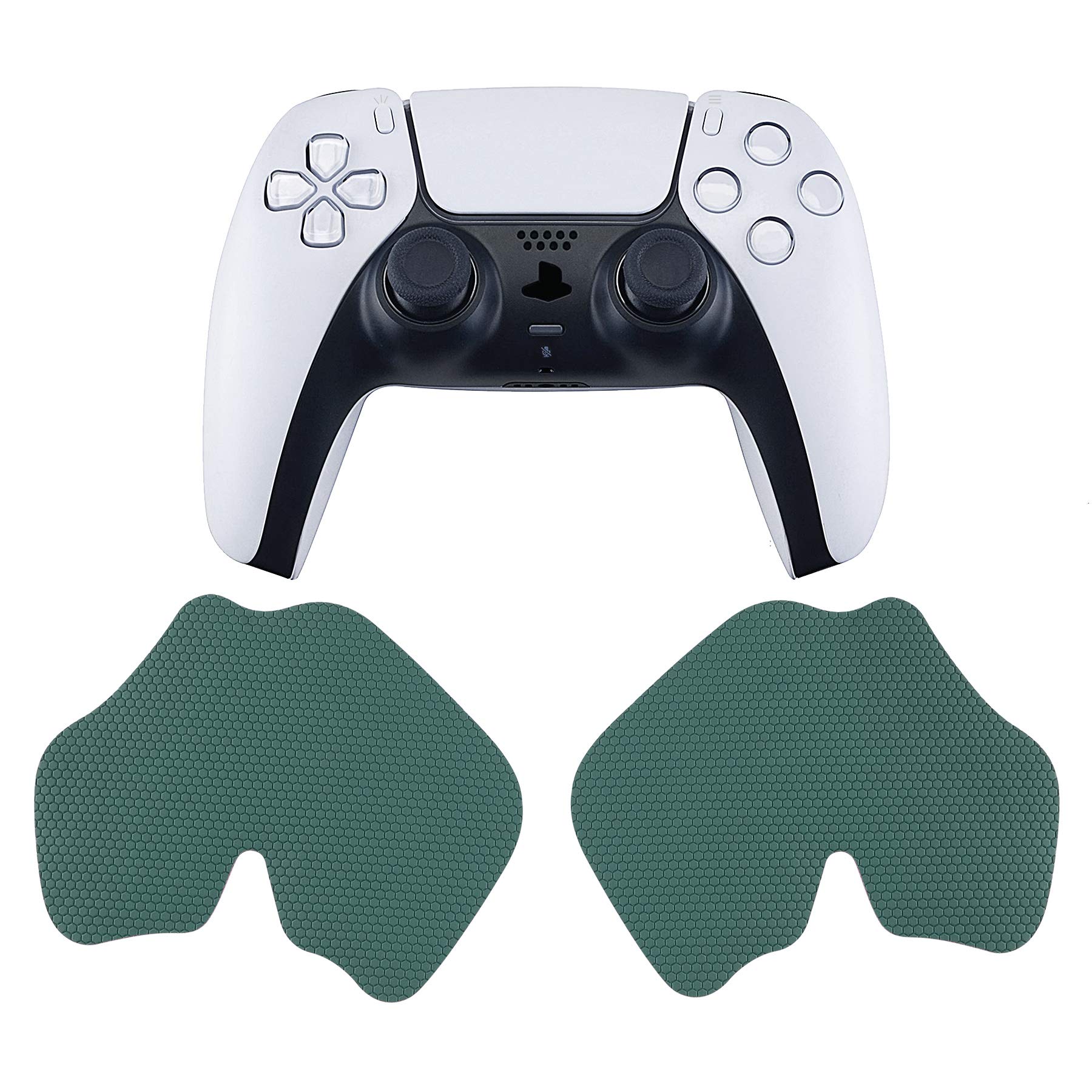 eXtremeRate PlayVital Protection pour ps5 Manette Grip Sticker,Autocollant Poignée pour ps5 Accessoires Controller,Skin Antidérapants-Vert - 3