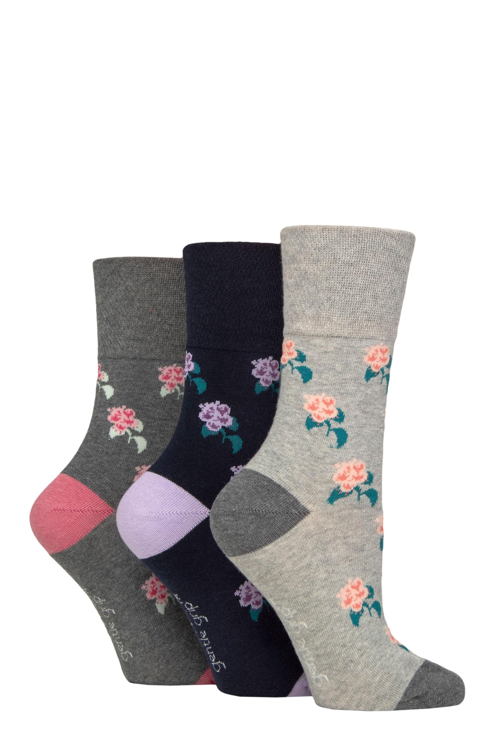 SockShop RHS Królewskie Towarzystwo Ogrodnicze Damskie Skarpetki - RHS x Delikatny Wzór Uchwytu, Bawełniane Skarpety, Prezent dla ogrodników, Rozmiar 37-42 3 pary