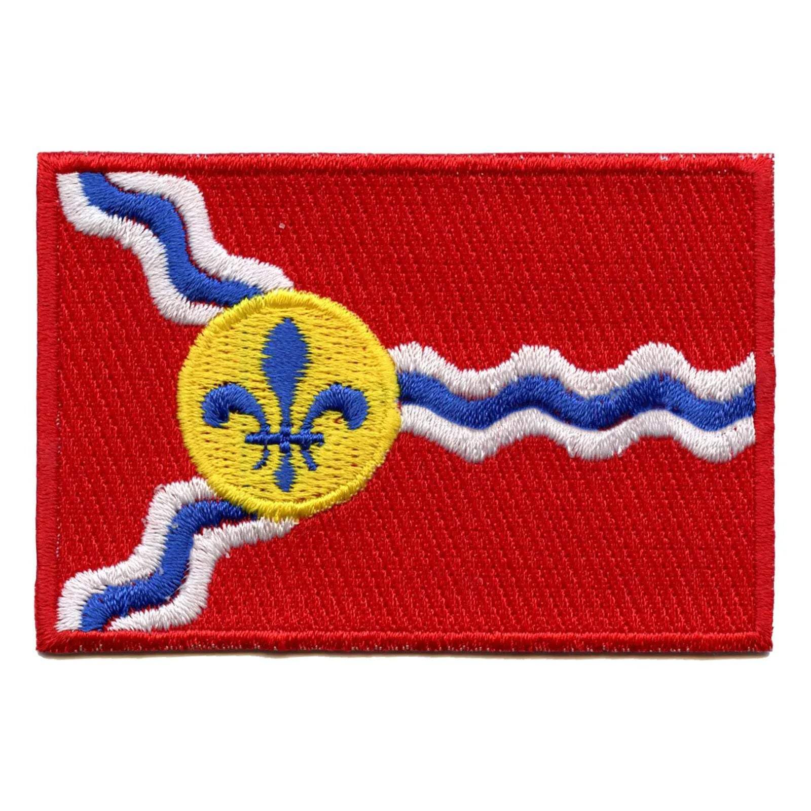 City Of St. Louis Flag Patch Travel Badge Embroidered Iron On