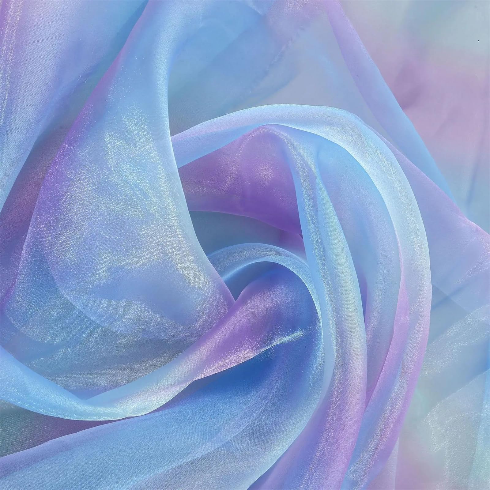 al Metro 150 cm di Larghezza Tessuto di Organza sfumato Mercerizzato Tulle Intrecciato for Abiti da Decorazione for Feste di Abiti da Sposa(Lighttan,10m)