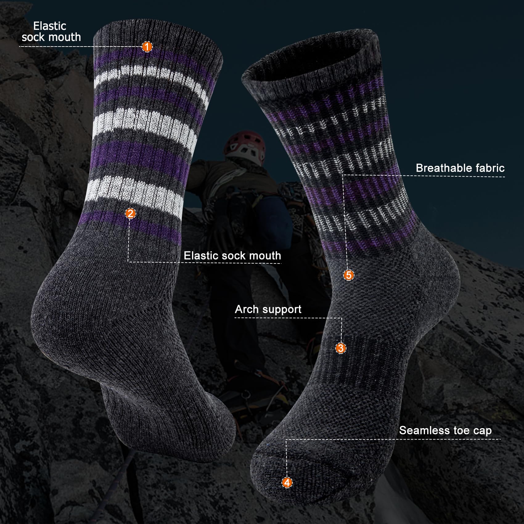 6 Paia Calze Termiche, calze termiche donna invernali,Calze Termiche Donna,Casa Natale Capodanno regali donna