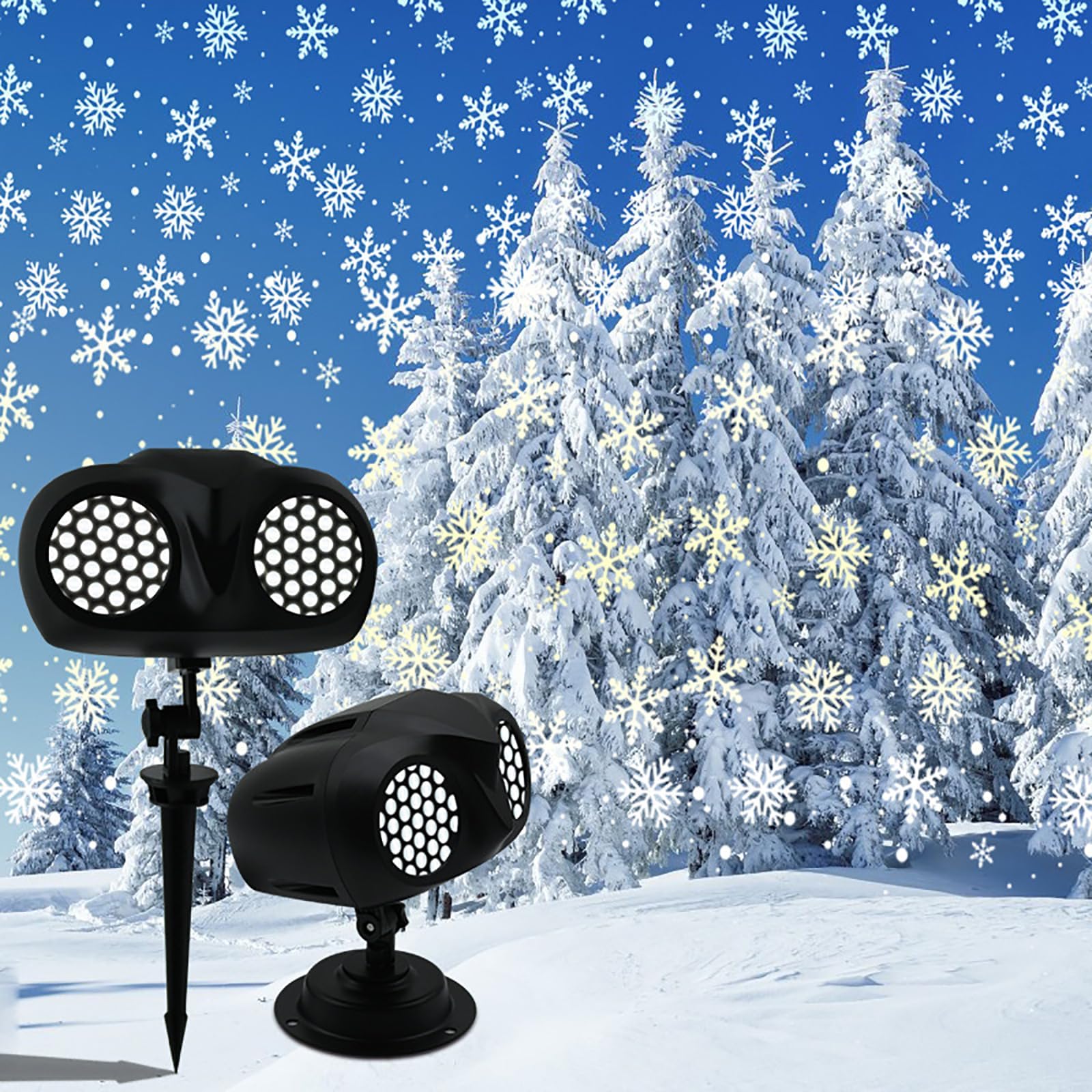 Home Essentials, Projection de Flocons de Neige de Noël, Projecteur de Noël télécommandé pour l'extérieur avec Vitesse réglable pour Halloween
