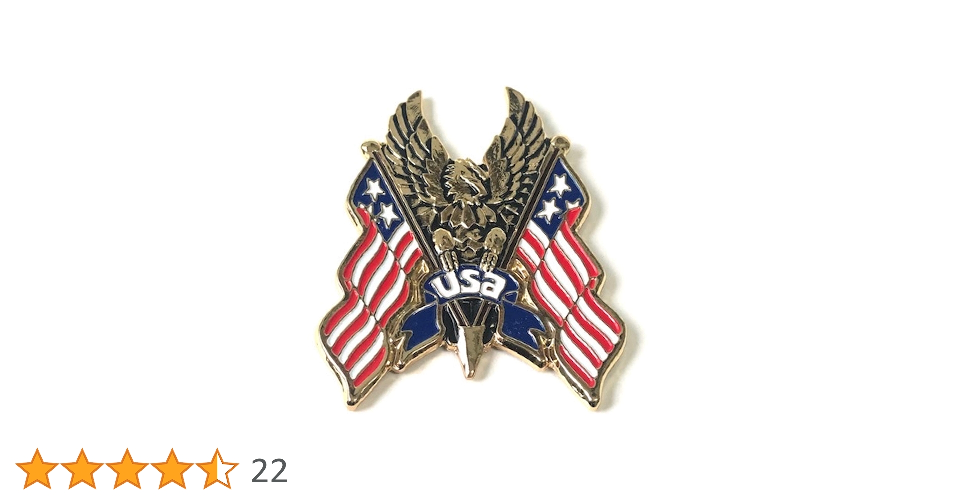 Amazon.co.jp: 3インチ x 2.25インチ イーグル 星条旗 メタル ゴールド
