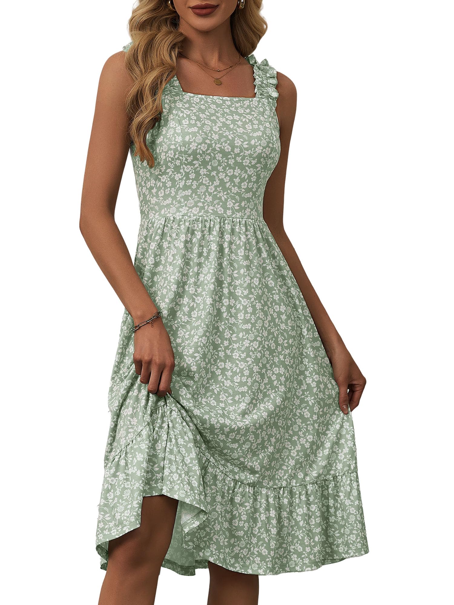 ZABERRY Square Neck Midi Dress