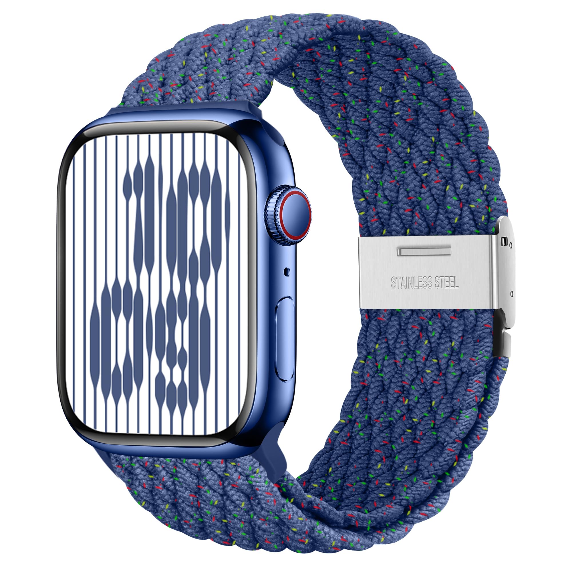 XMUXI Compatible with Apple Watch 9 Strap 45mm 41mm Braided Nylon Replacement Watch 8 Band compatible with IWatch Ultra 49mm Strap Series 7/SE/6/5/4 44mm 40mm
