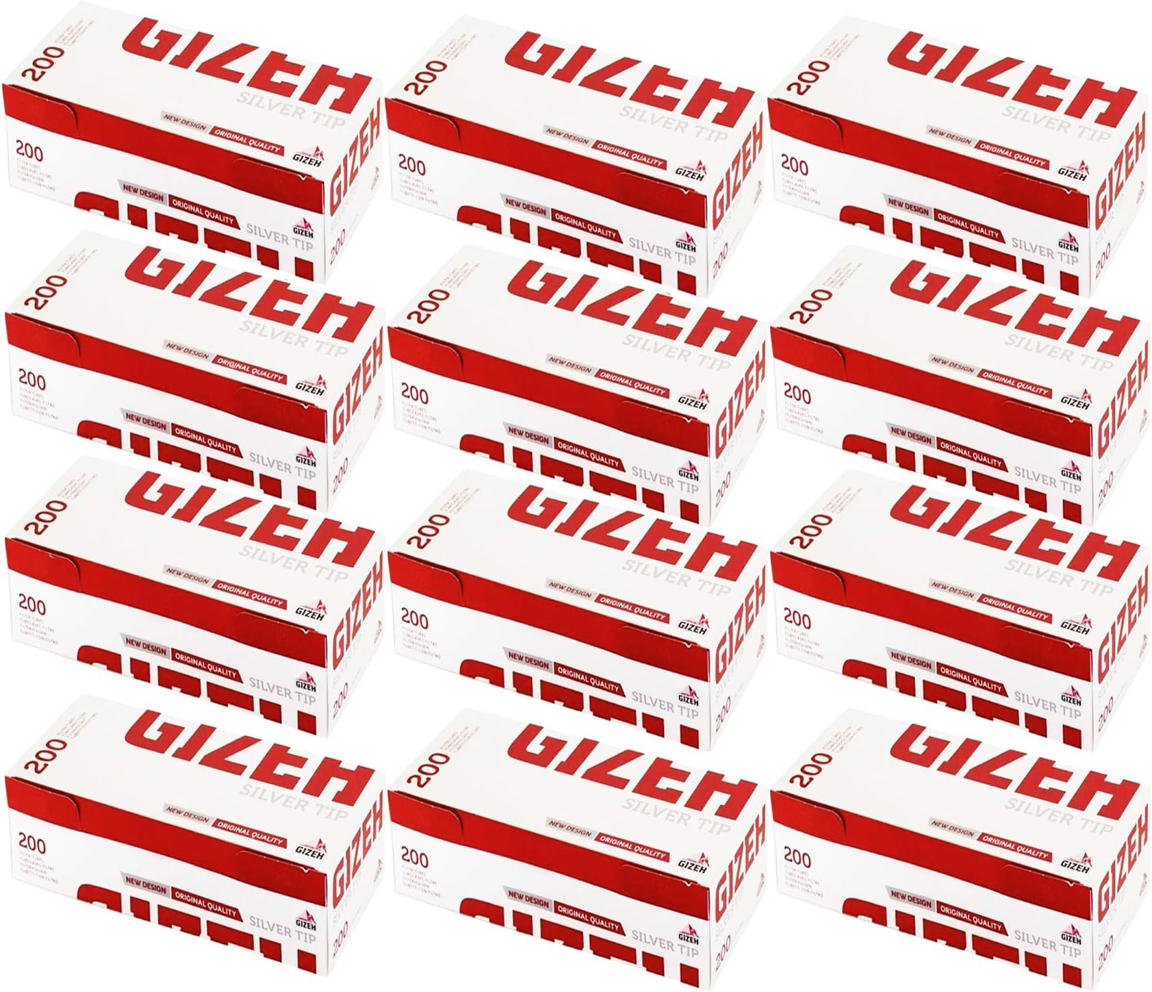 200-2000 x GIZEH Filter TUBES Silver Tips Paper Smoking Rolling Active Cigarette Tobacco Original Standard UK FREE P&P (2000 x GIZEH FILTER TUBES SILVER)