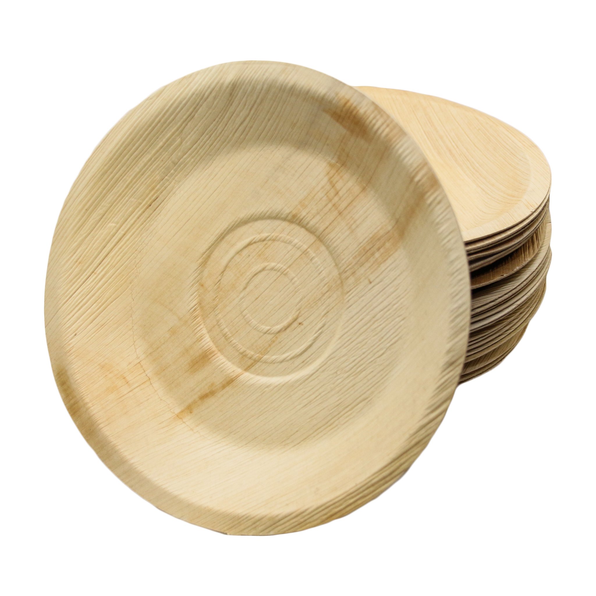 EMMA Palmblatt Teller Rund, 25 cm, 25 mm tief, kompostierbar – 100 Stück