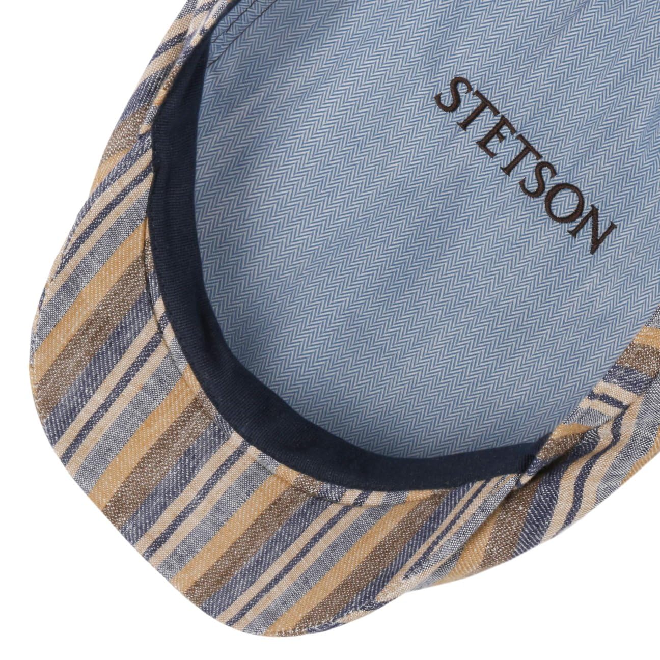 Stetson Sacota Driver Coppola Rigata Multicolore in Lino Prodotto in UE Unisex Primavera Estate