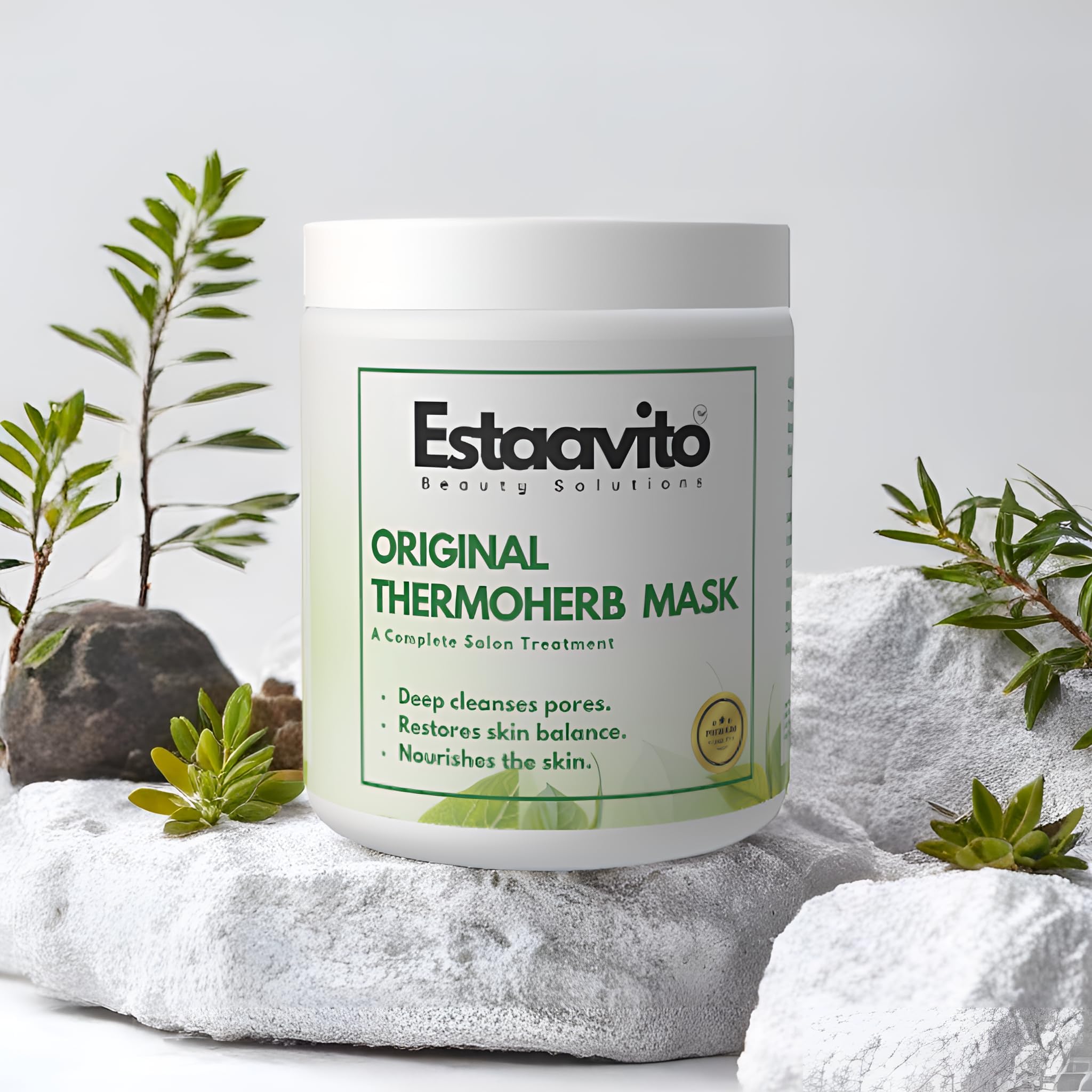 ESTAAVITO THERMO HERB ORIGINAL MASK 450gm |ANTI-AGEING MASK FOR ALL SKIN TYPES| Used For Face And Tummy Tucking Procedures.(Get FREE Thermo Face Mask Sheets).