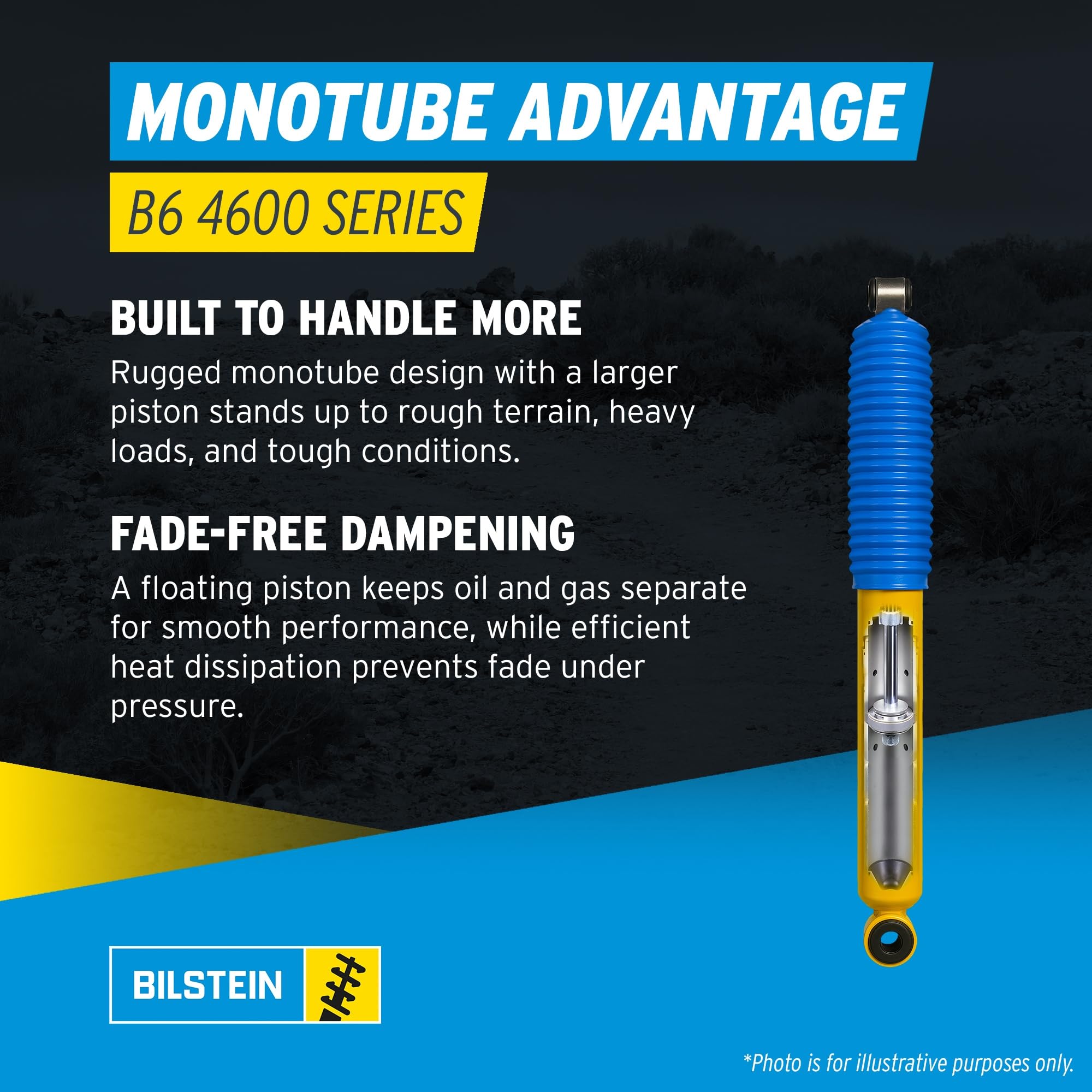 Amazon.com: Bilstein Pair of Rear B6 4600 Series Shocks Compatible