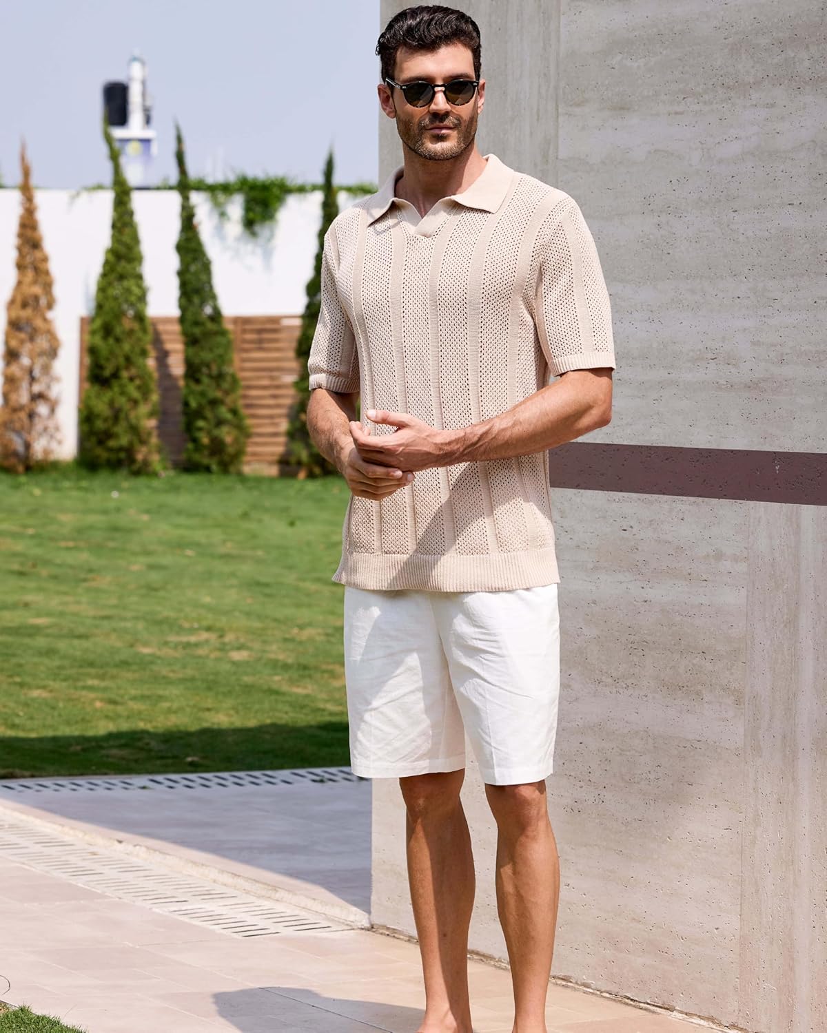 Kallspin Mens Cotton Polo Shirt Short Sleeve Knit Breathable Polo Casual Summer Golf Shirt Lightweight Top - Image 8