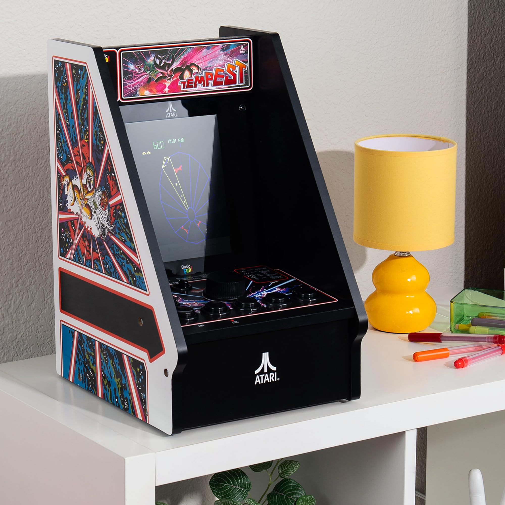 Arcade Classics - Atari Tempest Counter Series Game Machine, 5 Giochi, Schermo a cristalli liquidi da 8 pollici - Mini armadio, gioco portatile, retrò, console da lavoro, decorazione cantina, grotta