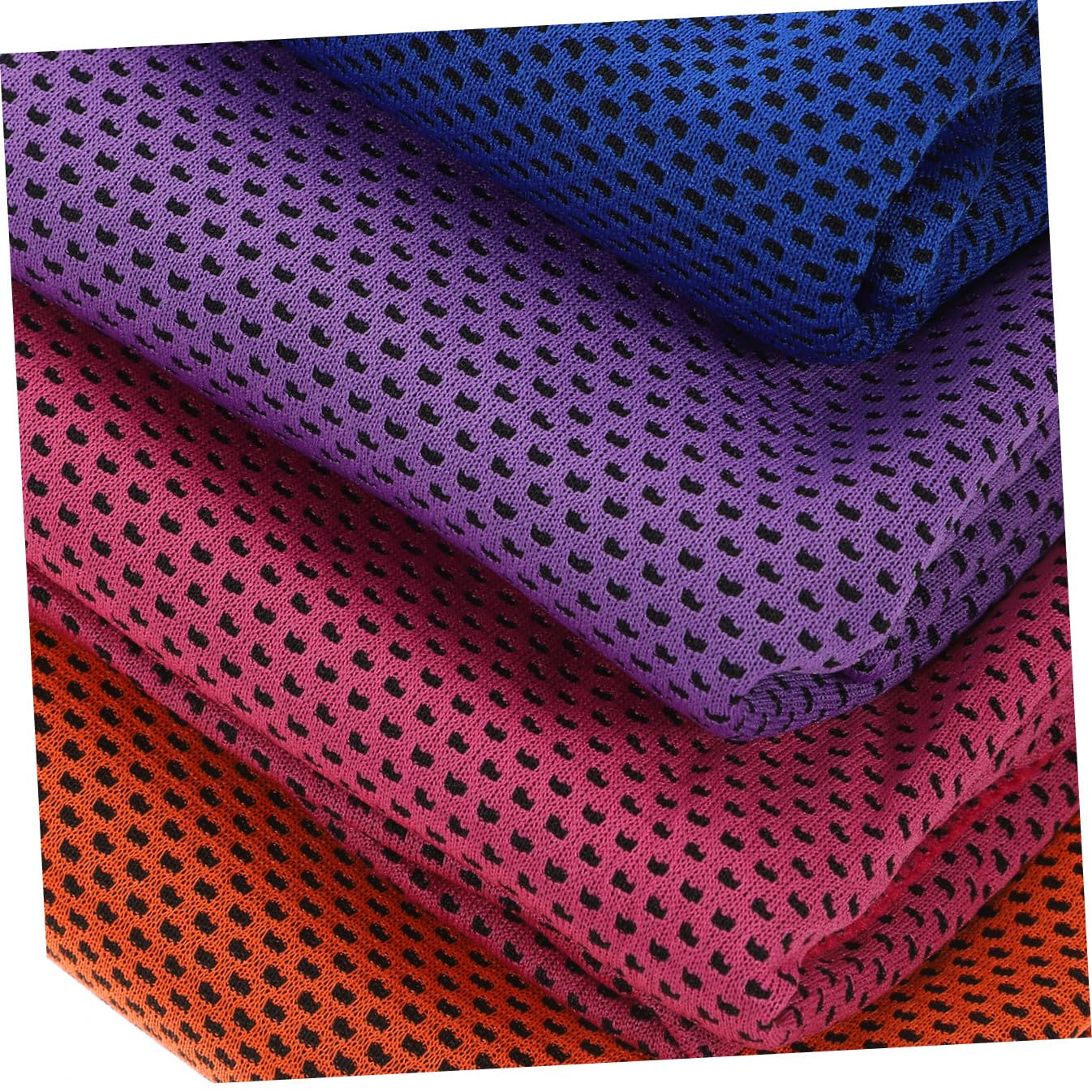 WOONEKY Lot de 4 serviettes de glace en polyester avec housse en silicone - Serviettes rafraîchissantes à séchage rapide et très absorbantes pour fitness et yoga dans un étui de voyage pratique