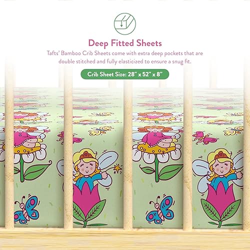 Miniatura 5 de TAFTS Sábanas de Bambú para Niños y Niñas - Sábanas de Bambú 100% Pura Viscosa Orgánica - Sábanas de Bambú 400TC - 1 pieza - 8" Deep Pocket - Tacto