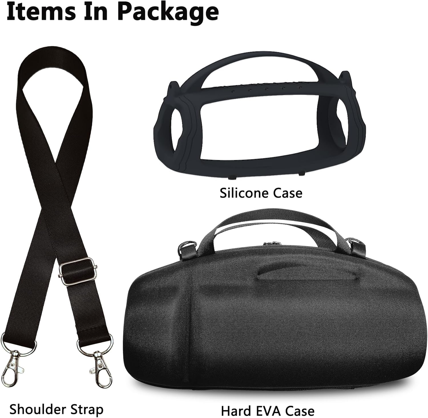 Silicone Case Cover for JBL Charge 4/5 Portable Bluetooth Speaker, Travel Case for JBL Charge 4/5 Bluetooth Speaker Accessories (Black) - Image 2