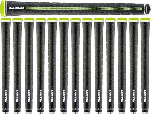 Lamkin Sonar+ Wrap con recordatorio de calibración de agarre acanalado para golf, paquete de 13 unidades