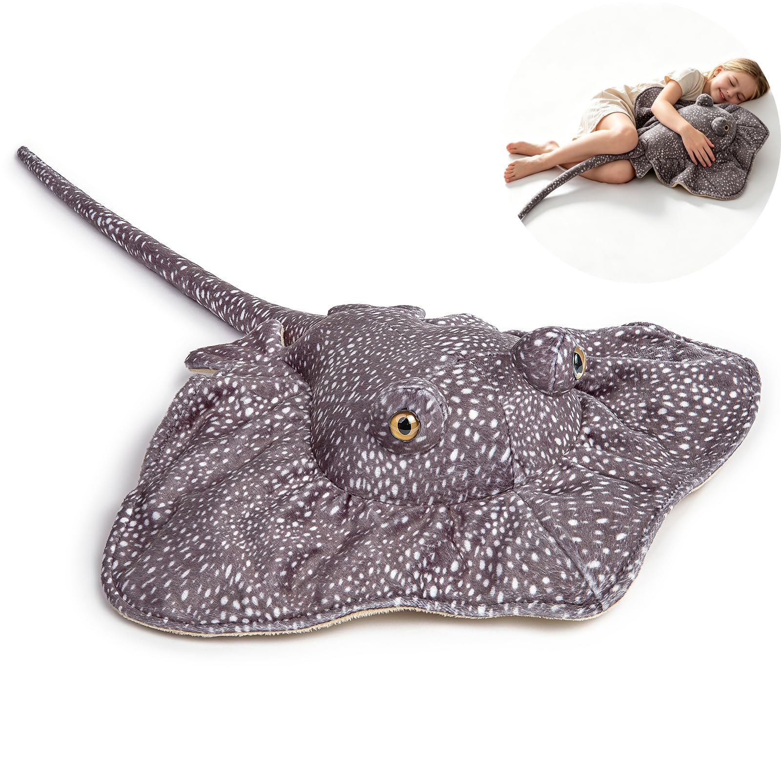 lilizzhoumax Giant Stingray Plush Toy 100cm