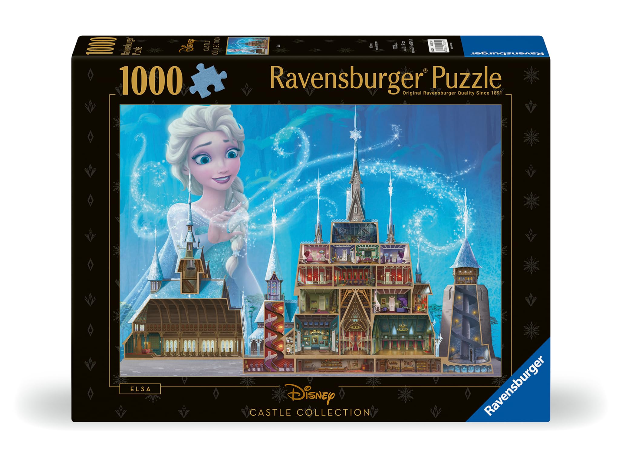 Ravensburger 12000261 - Disney Castles: Elsa - puzzle 1000 pezzi – puzzle adulti e ragazzi da 14 anni, Frozen regalo, puzzle Frozen