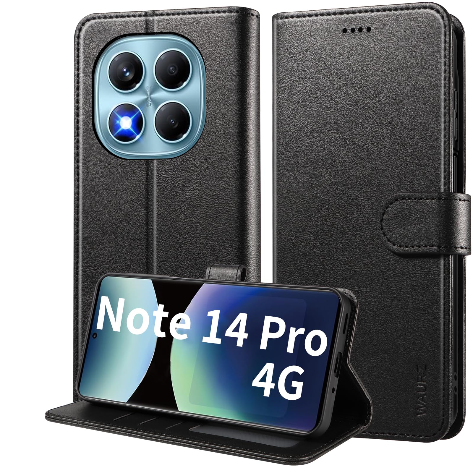 Yunubeyii Cover Libro per Xiaomi Redmi Note 14 Pro/Pro+ 5G/Poco X7 - [Blocco RFID] Luxury PU Leather Portafoglio Card Holder Magnetic Phone Custodia con Kickstand, Cover Protettiva Antiurto, Viola
