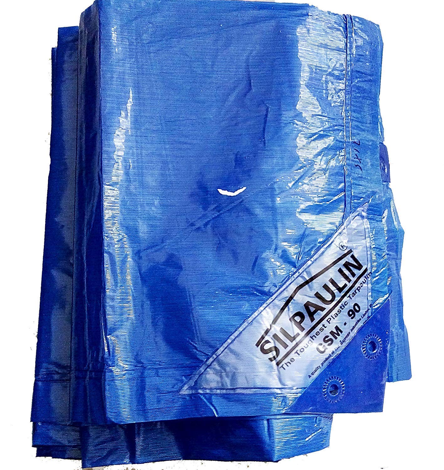 HARP All Weather 120 GSM (9 x 6 ft) Cross Laminated Tarpaulin, Tarp, Tirpal, Tadpatri, THARPAI Thadika Extra Strong, UV Resistant, 100% Waterproof Virgin Reinforced Eyelets on All (9 x 6 ft)