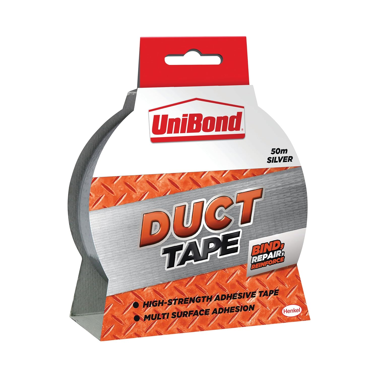 Unibond 1405197 Original Duct Tape High Strength Adhesive - 50 mm x 50 m, Silver