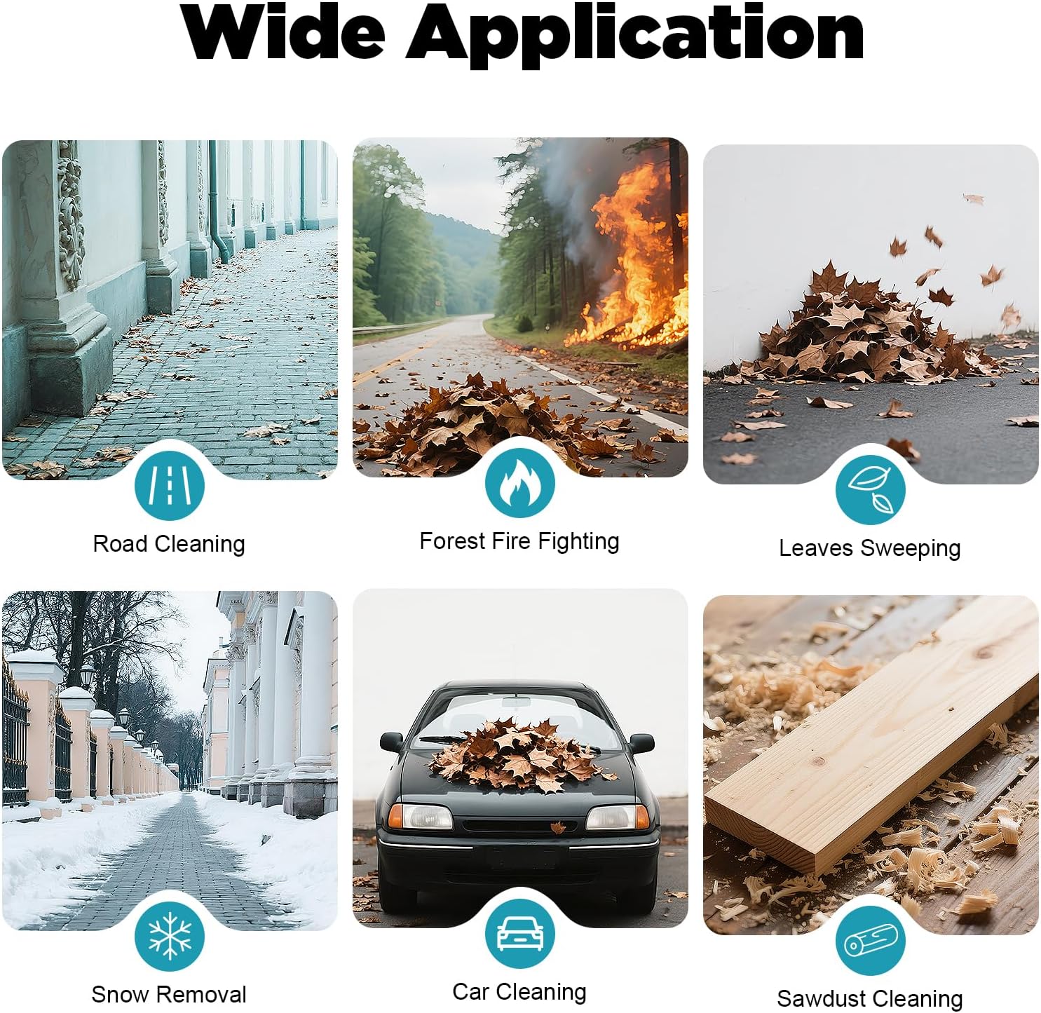 HASANEN BBX9900 Backpack Leaf Blower in various application scenarios