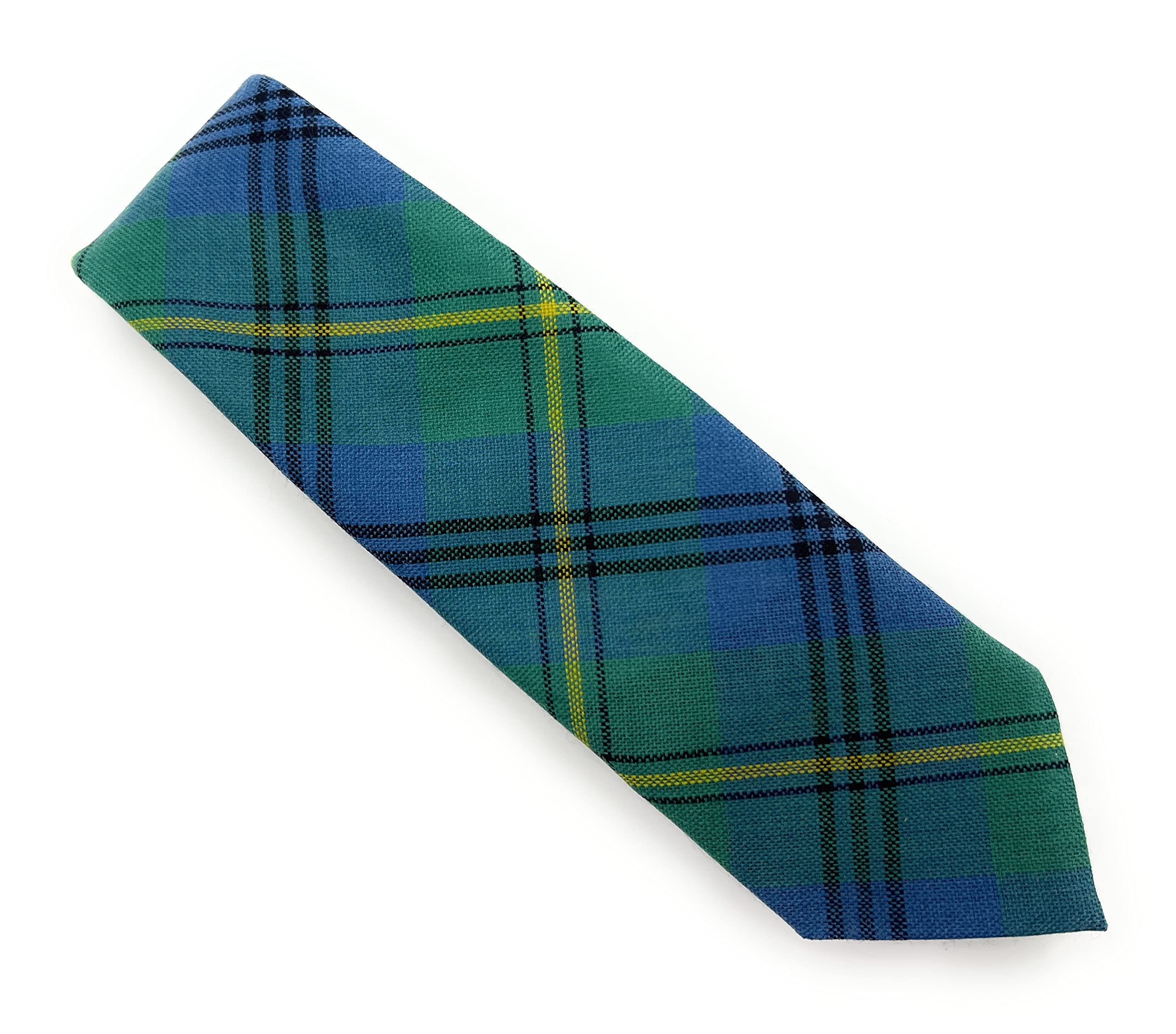 Tartan Tweeds Men's Johnston Ancient Traditional Tartan Necktie 100% Wool British Made