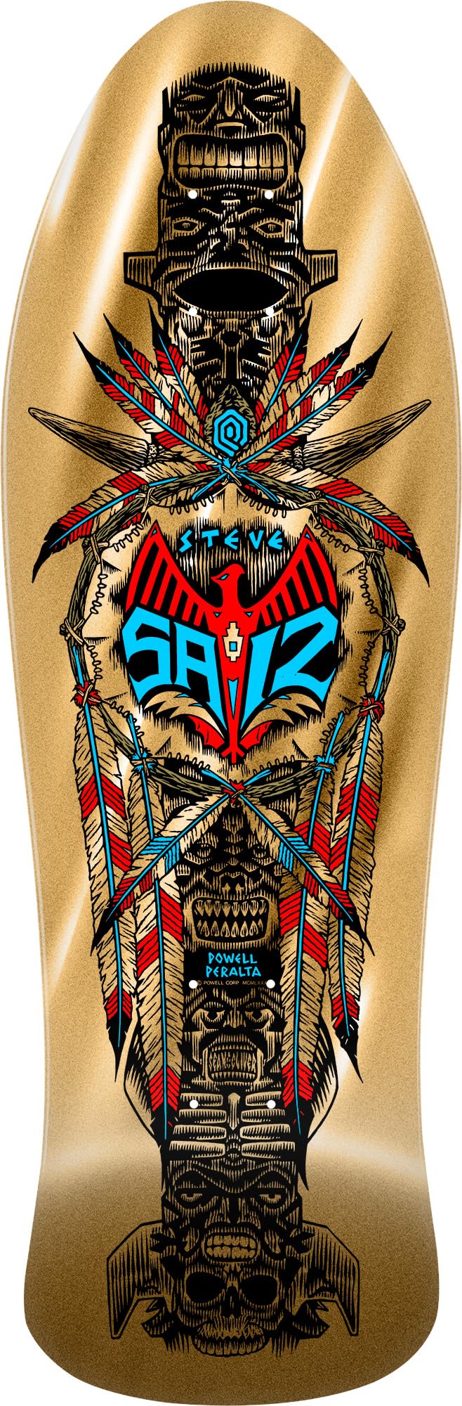 Amazon.com : Powell Peralta Steve Saiz Totem Reissue Skateboard